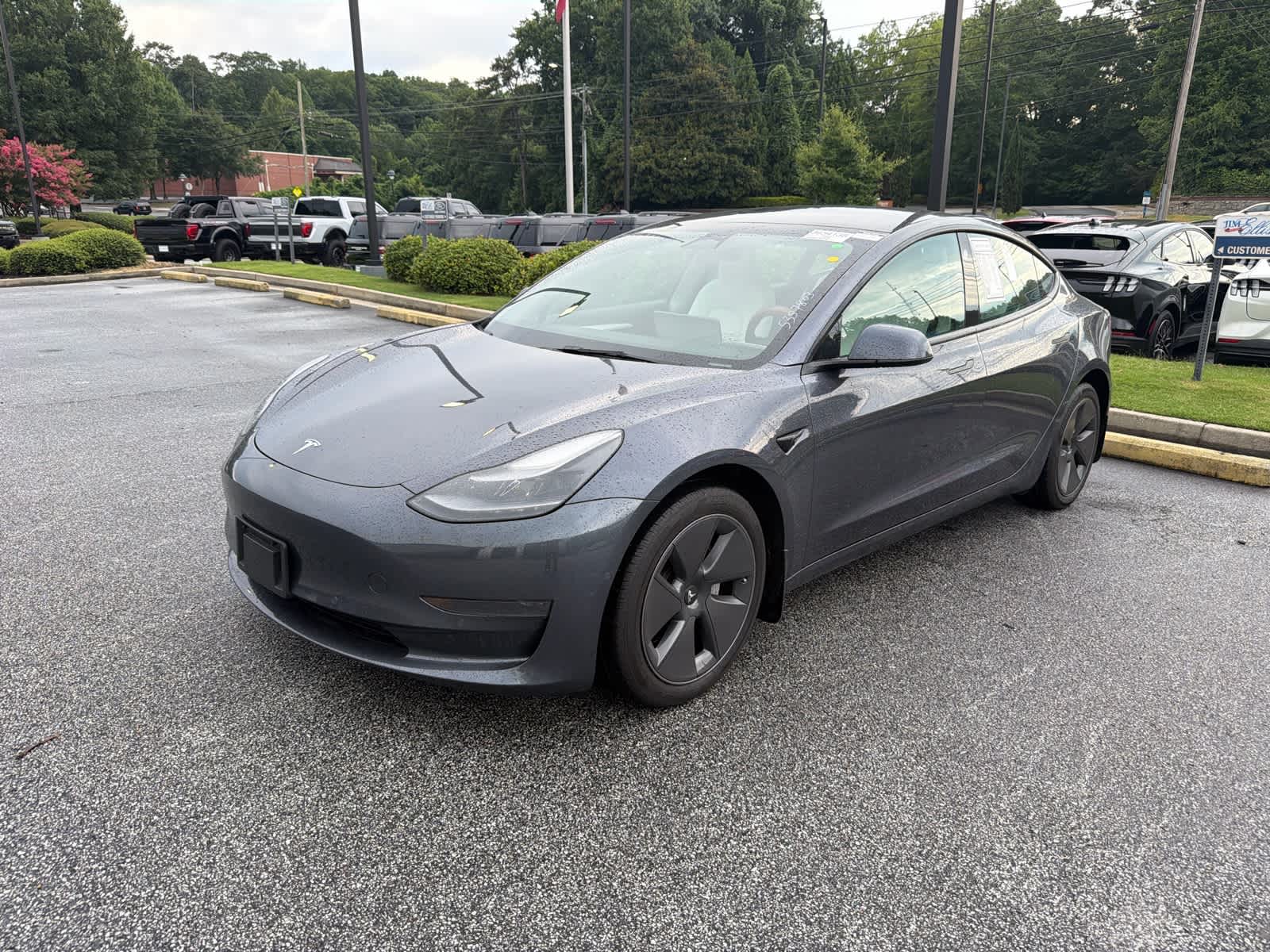 Deep Blue Metallic 2022 Tesla Model 3 Sedan Rear-Wheel Drive 1-Speed Automatic