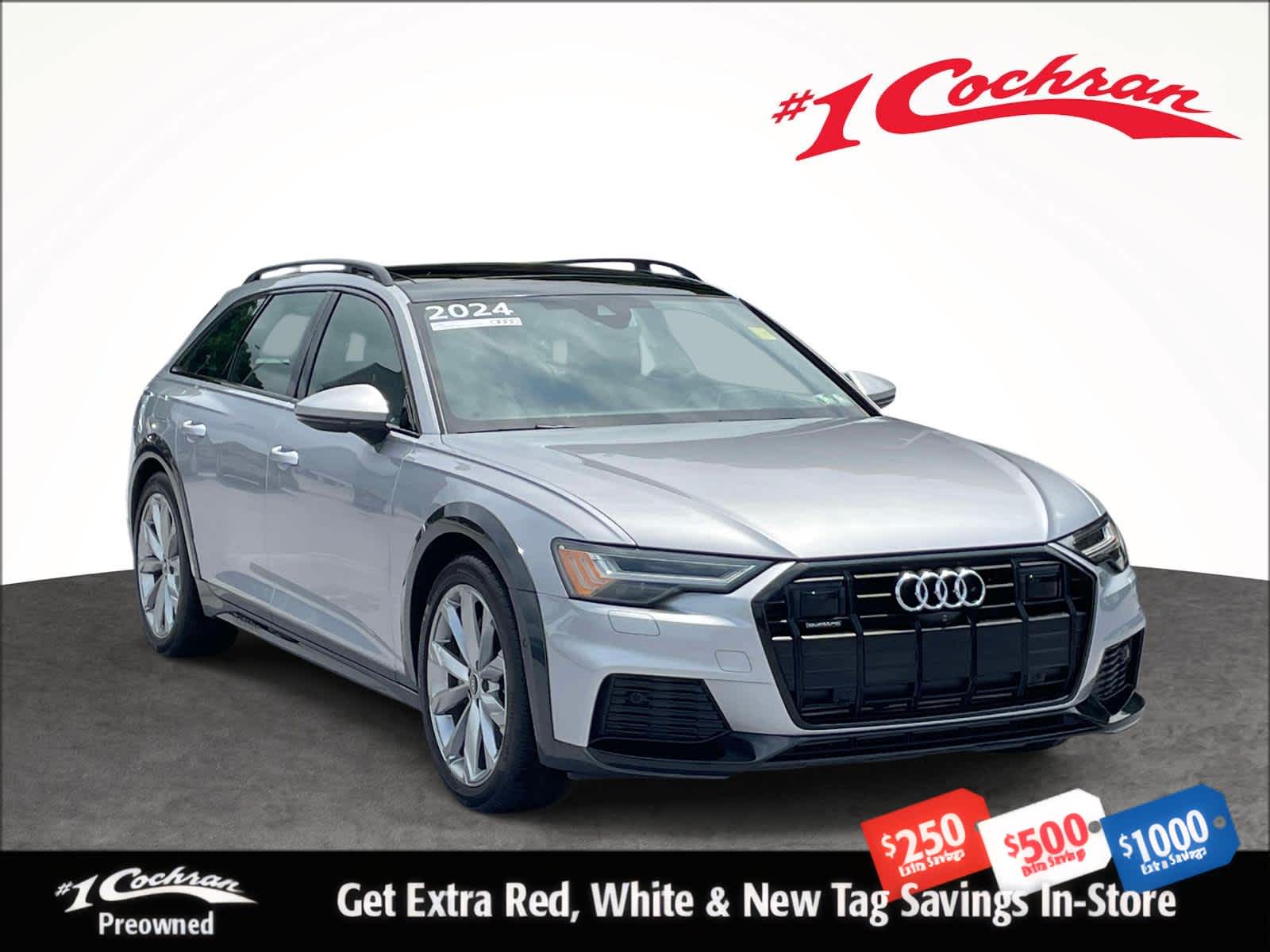 SIL/Silver 2024 Audi A6 Allroad Wagon All-Wheel Drive 7-Speed Automatic
