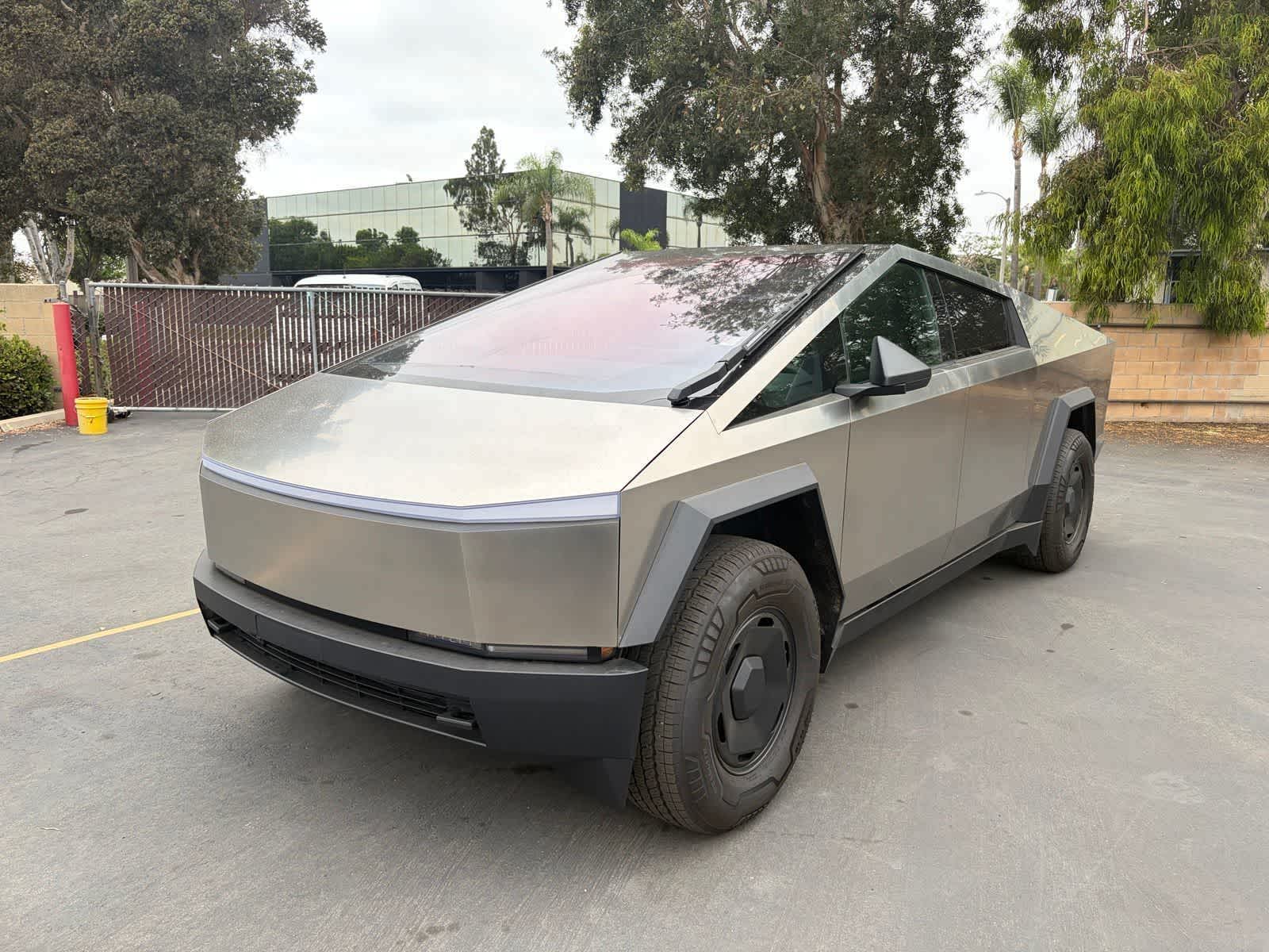 Silver 2026 Tesla Cybertruck Pickup Truck All-Wheel Drive 1-Speed Automatic