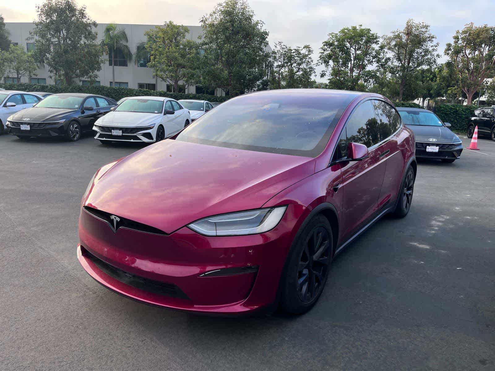 Red 2023 Tesla Model X Standard Range AWD Sedan All-Wheel Drive 1-Speed Automatic