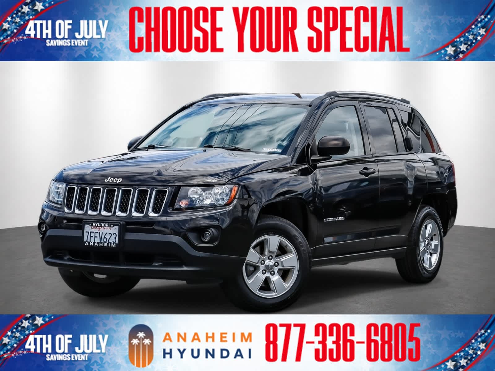 Black Clearcoat 2014 Jeep Compass SUV / Crossover Front-Wheel Drive Continuously Variable Transmission