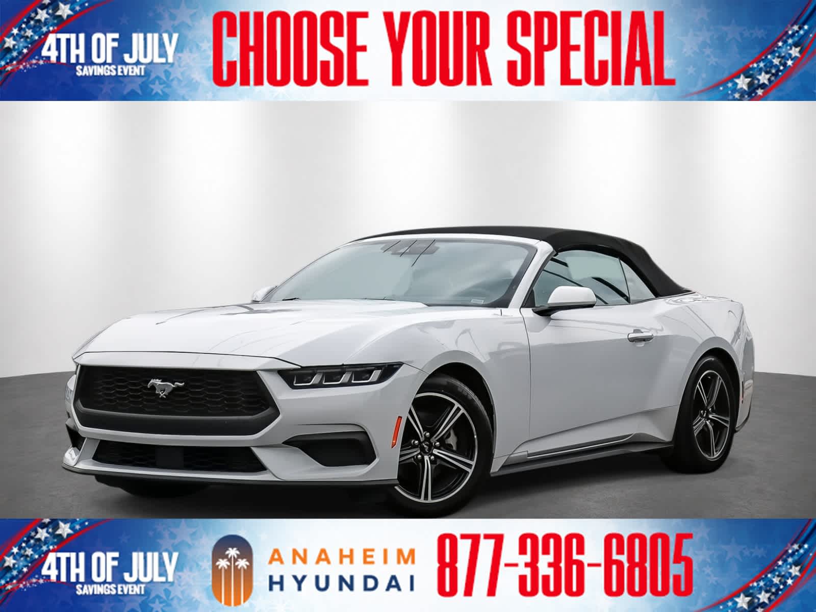 Oxford White 2024 Ford Mustang Convertible Rear-Wheel Drive Automatic
