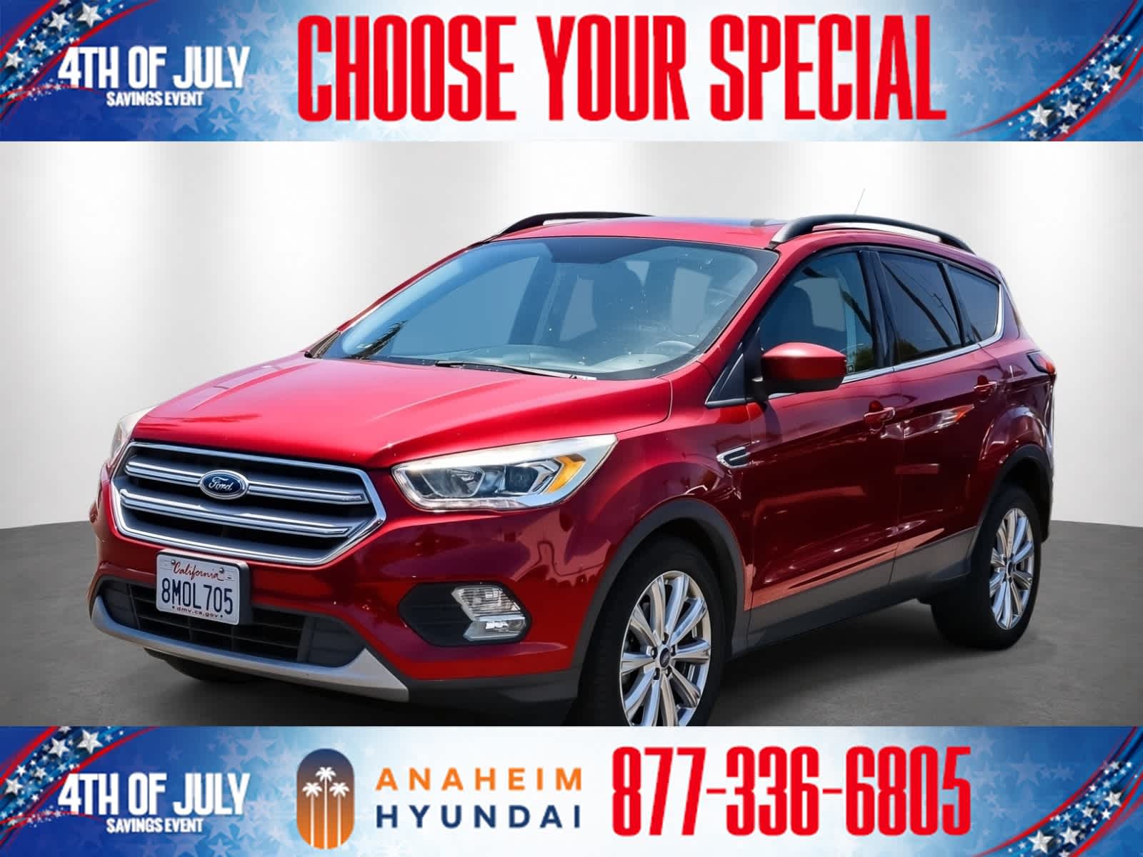 Ruby Red Metallic Tinted Clearcoat 2019 Ford Escape SUV / Crossover Front-Wheel Drive 6-Speed Automatic