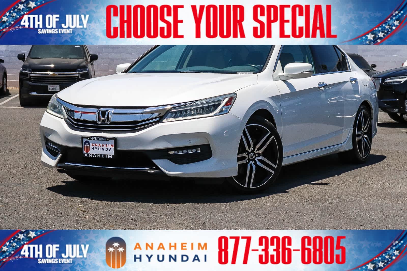 White 2016 Honda Accord Sedan 6-Speed Automatic