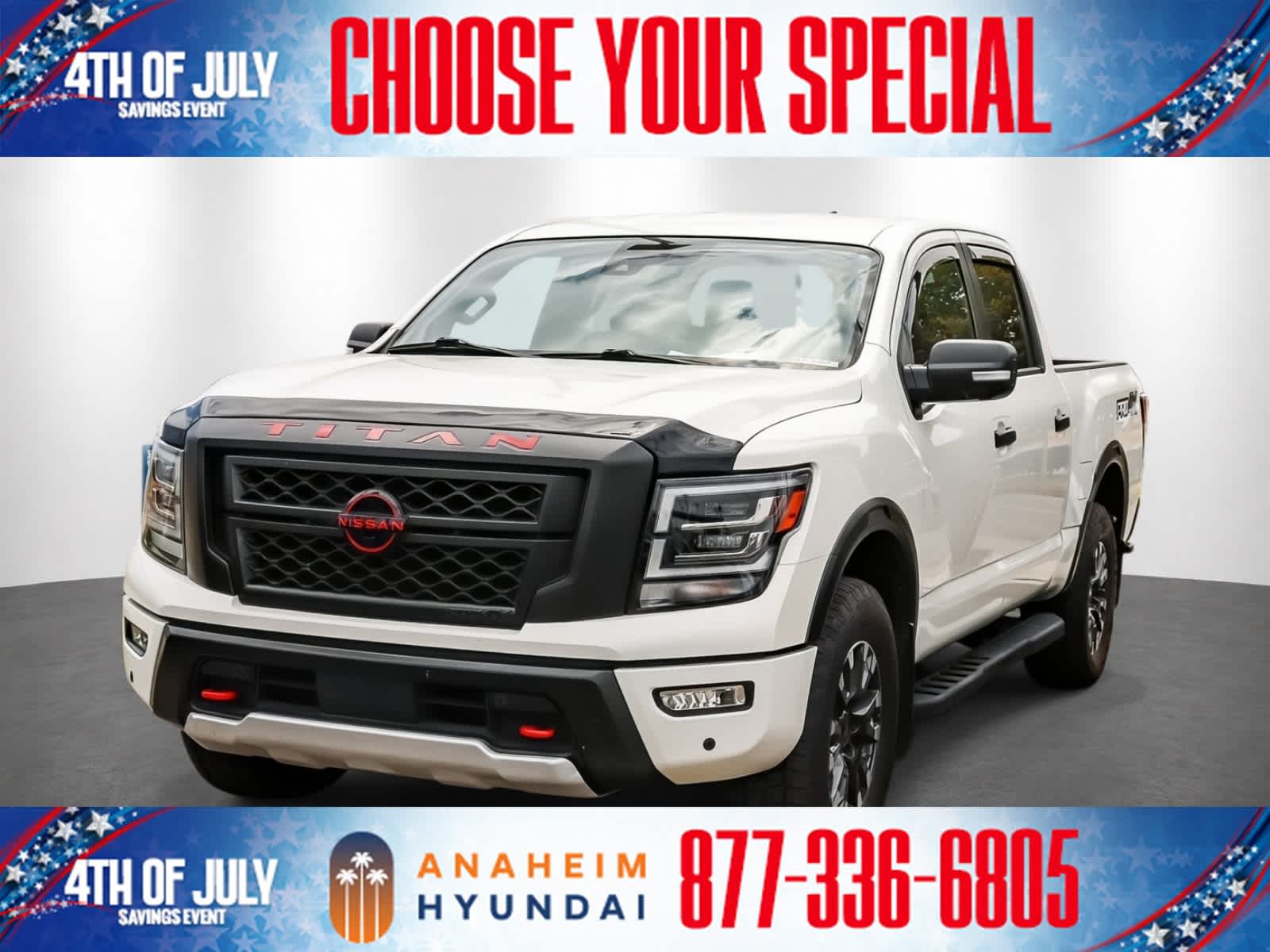 Glacier White 2024 Nissan Titan Pickup Truck Four-Wheel Drive 9-Speed Automatic