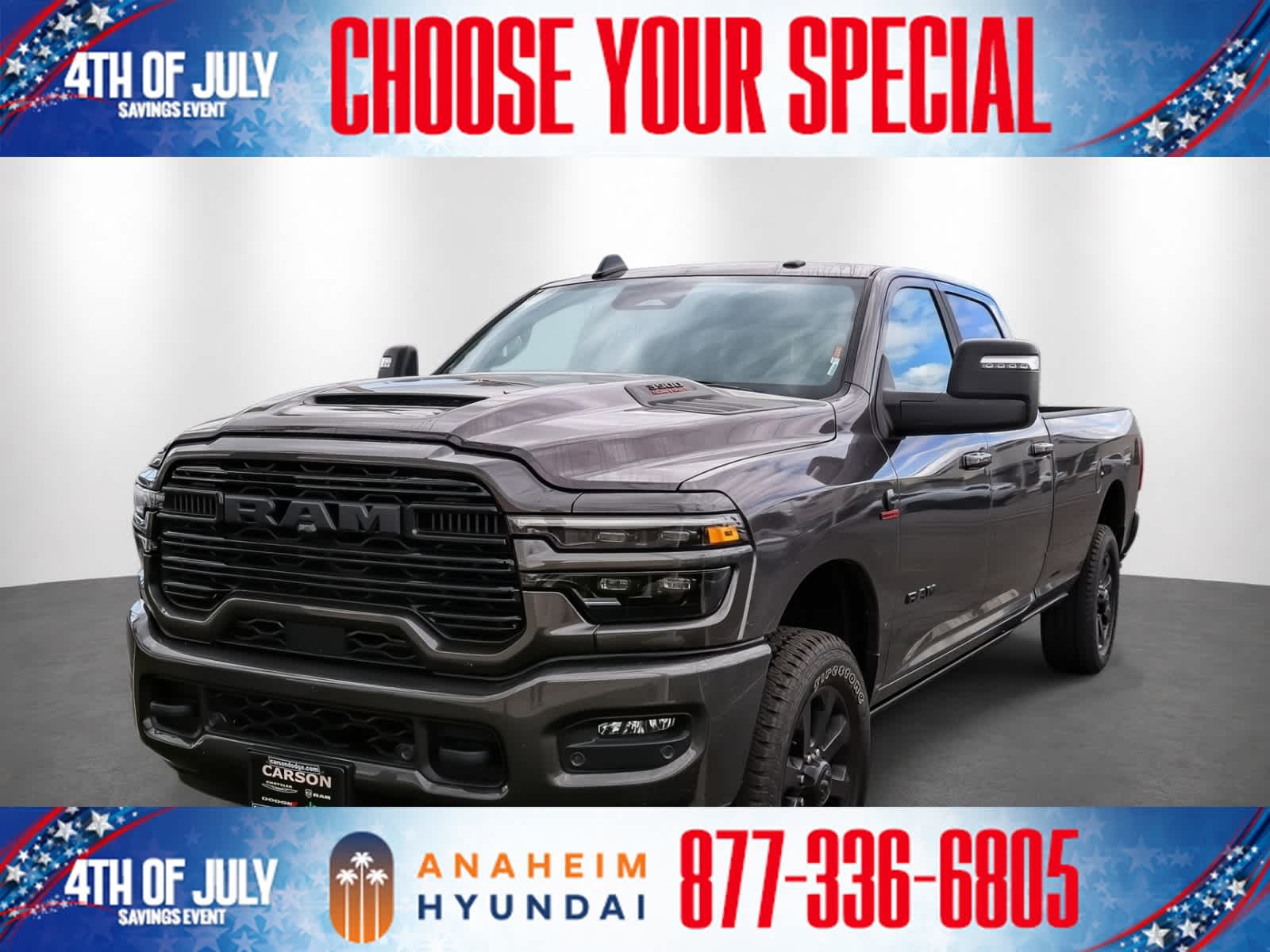 Gray (Granite Crystal Metallic Clearcoat) 2025 RAM 3500 Pickup Truck Four-Wheel Drive 8-Speed Automatic