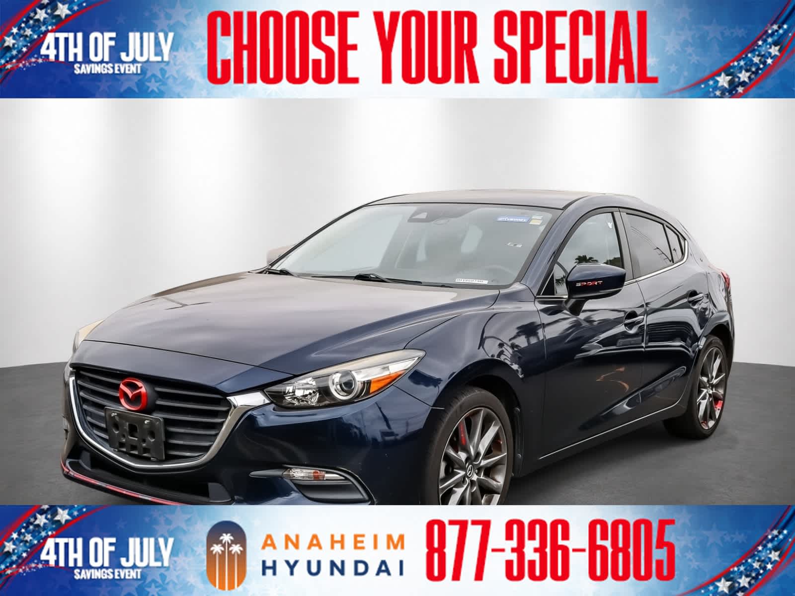 Deep Crystal Blue Mica 2018 Mazda MAZDA3 Hatchback Front-Wheel Drive Automatic