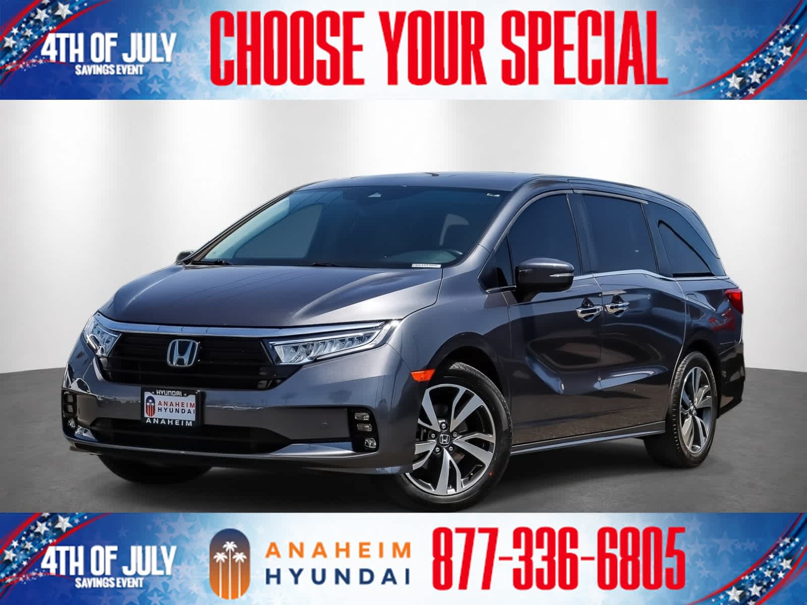 Gray (Modern Steel Metallic) 2023 Honda Odyssey Minivan Front-Wheel Drive Automatic