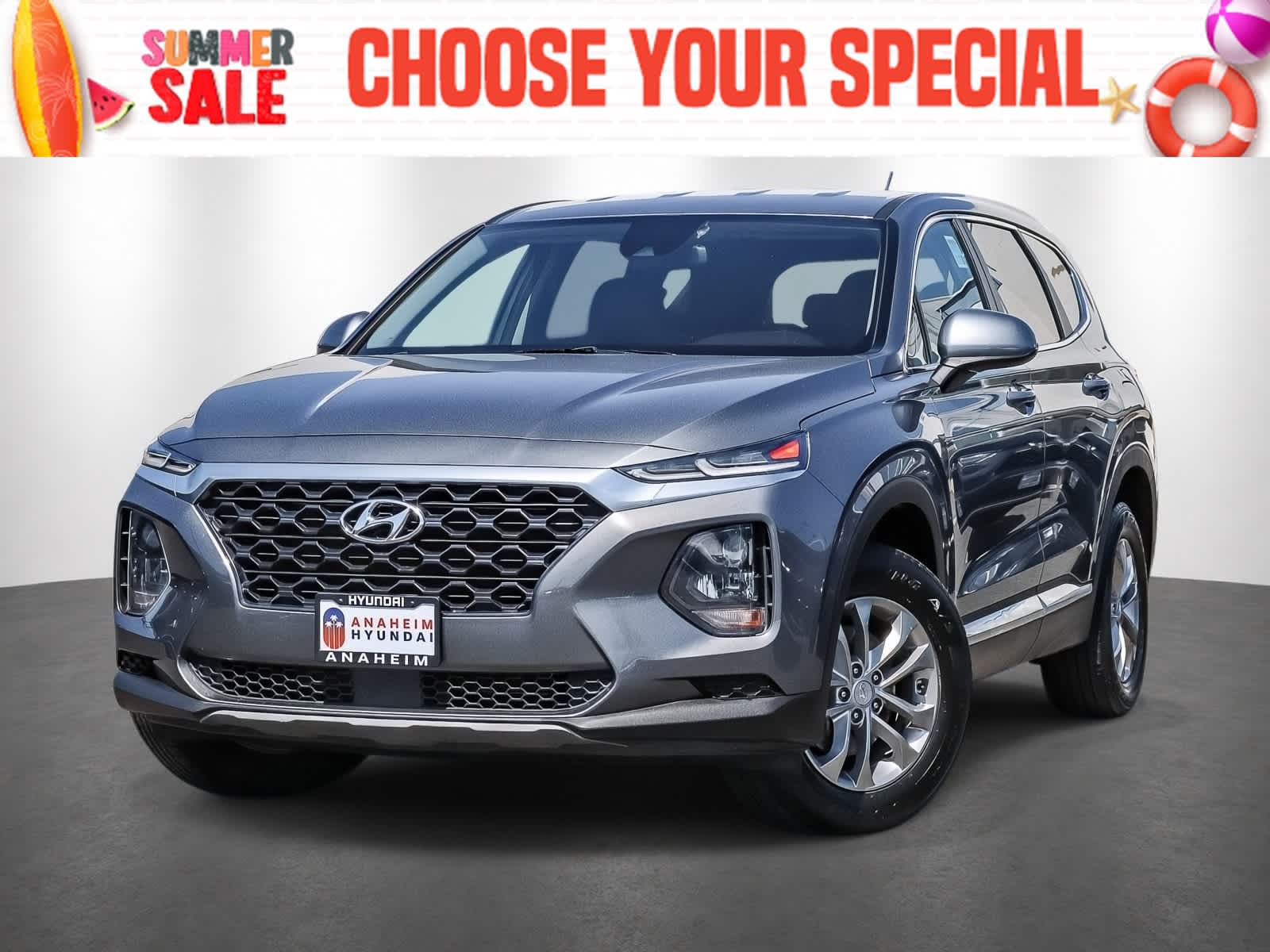 Machine Gray 2019 Hyundai Santa Fe 2.4L SE AWD SUV / Crossover All-Wheel Drive 8-Speed Automatic