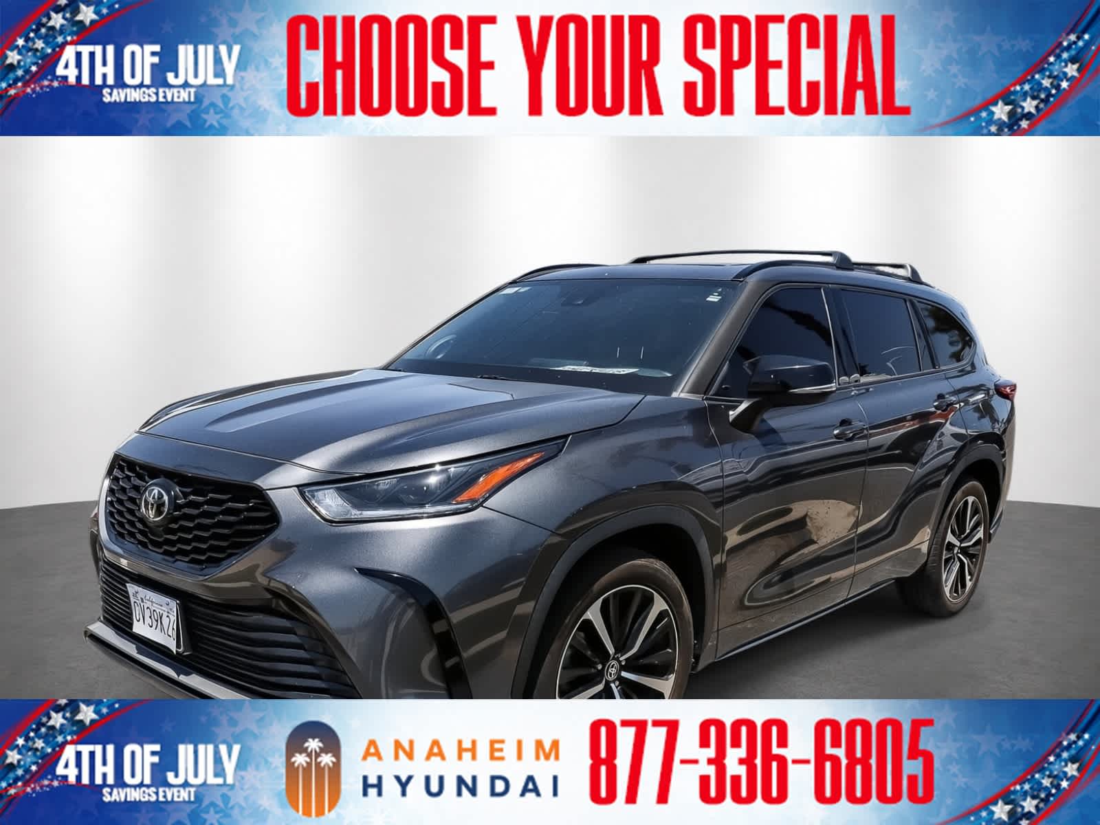 Magnetic Gray Metallic 2021 Toyota Highlander SUV / Crossover Front-Wheel Drive 8-Speed Automatic