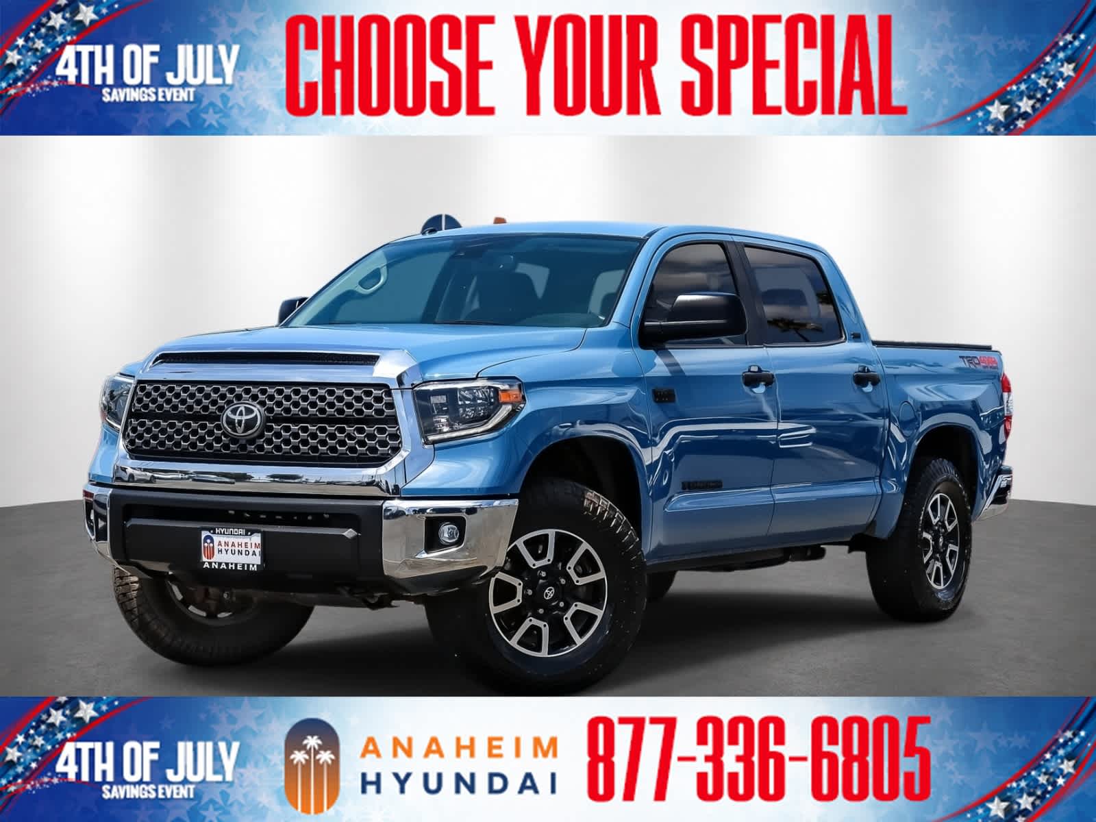 Cavalry Blue 2019 Toyota Tundra Pickup Truck Four-Wheel Drive 6-Speed Automatic