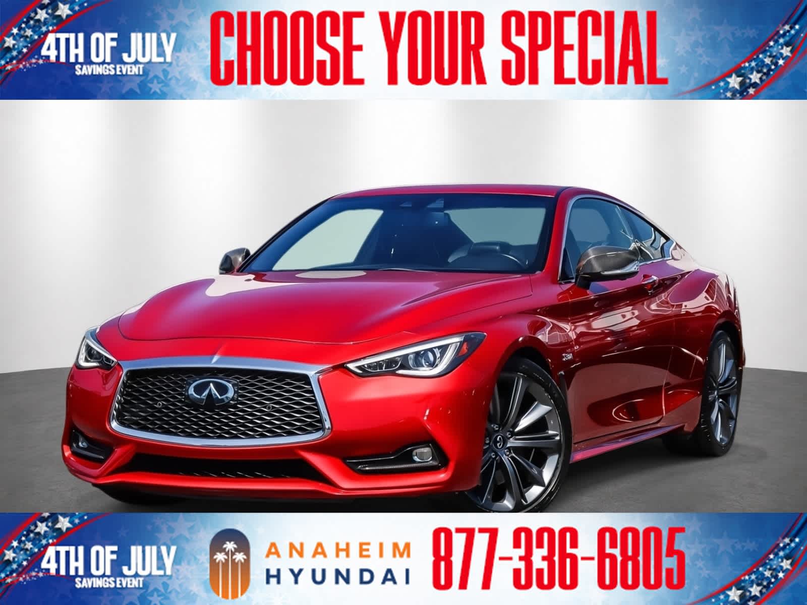Dynamic Sunstone Red 2018 INFINITI Q60 Coupe Rear-Wheel Drive 7-Speed Automatic