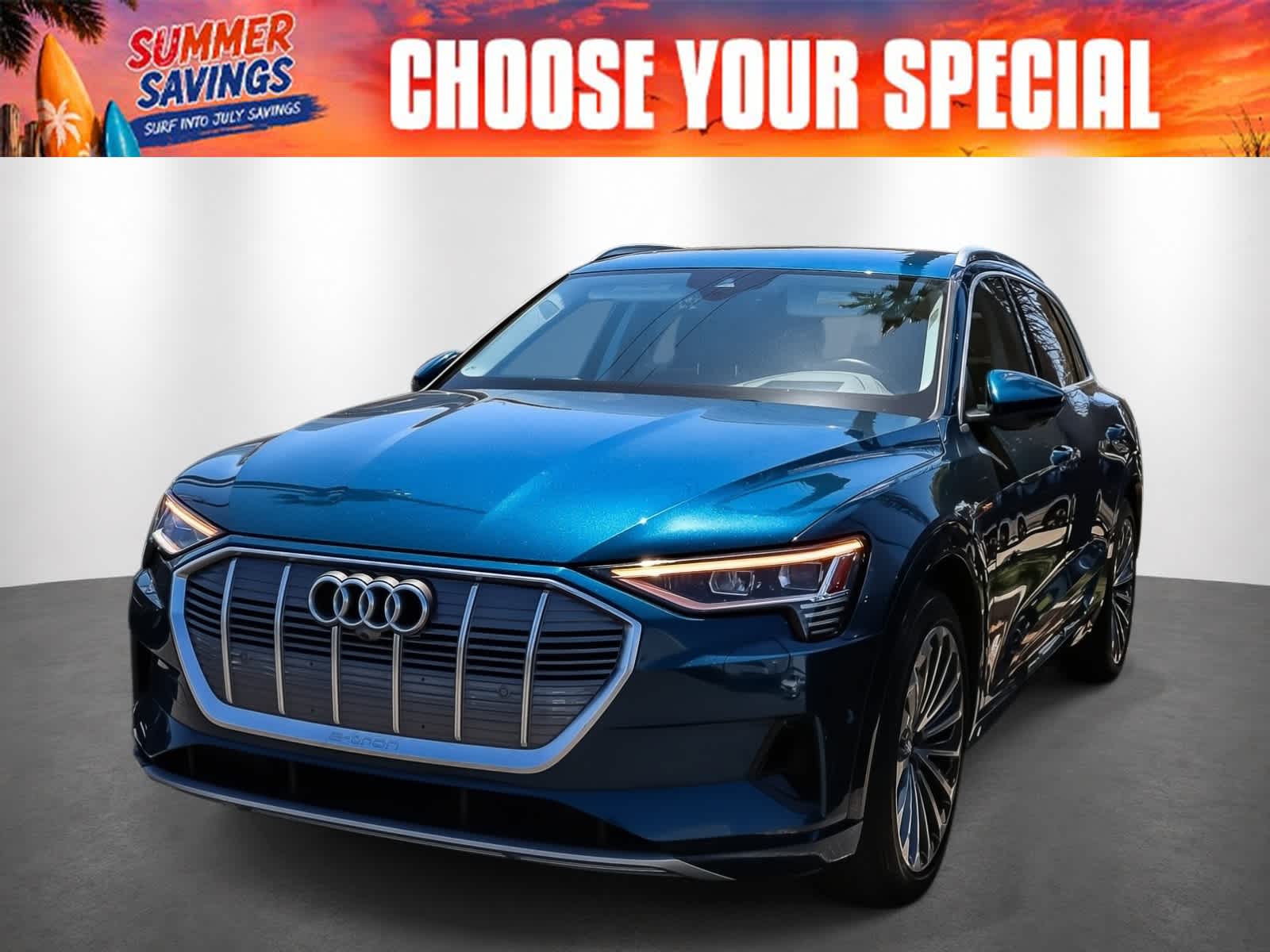 Blue 2019 Audi e-tron SUV / Crossover All-Wheel Drive 1-Speed Automatic
