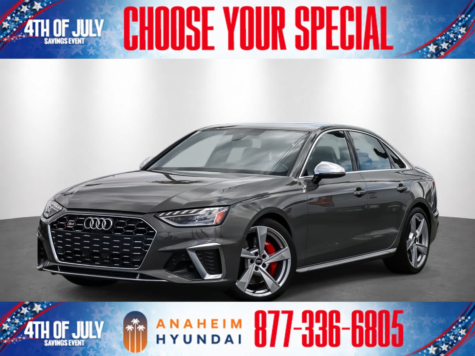 Chronos Gray Metallic 2023 Audi S4 Sedan All-Wheel Drive 8-Speed Automatic