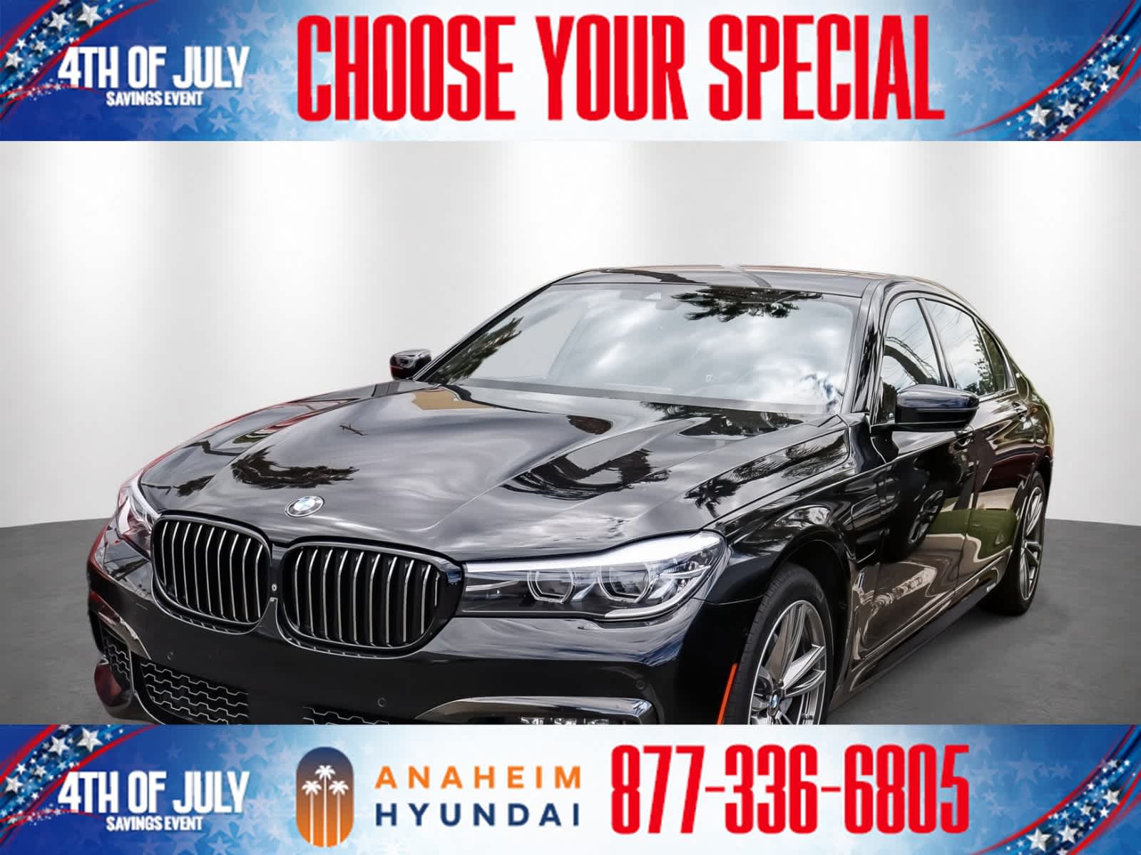 Black 2017 BMW 7 Series Sedan All-Wheel Drive 8-Speed Automatic