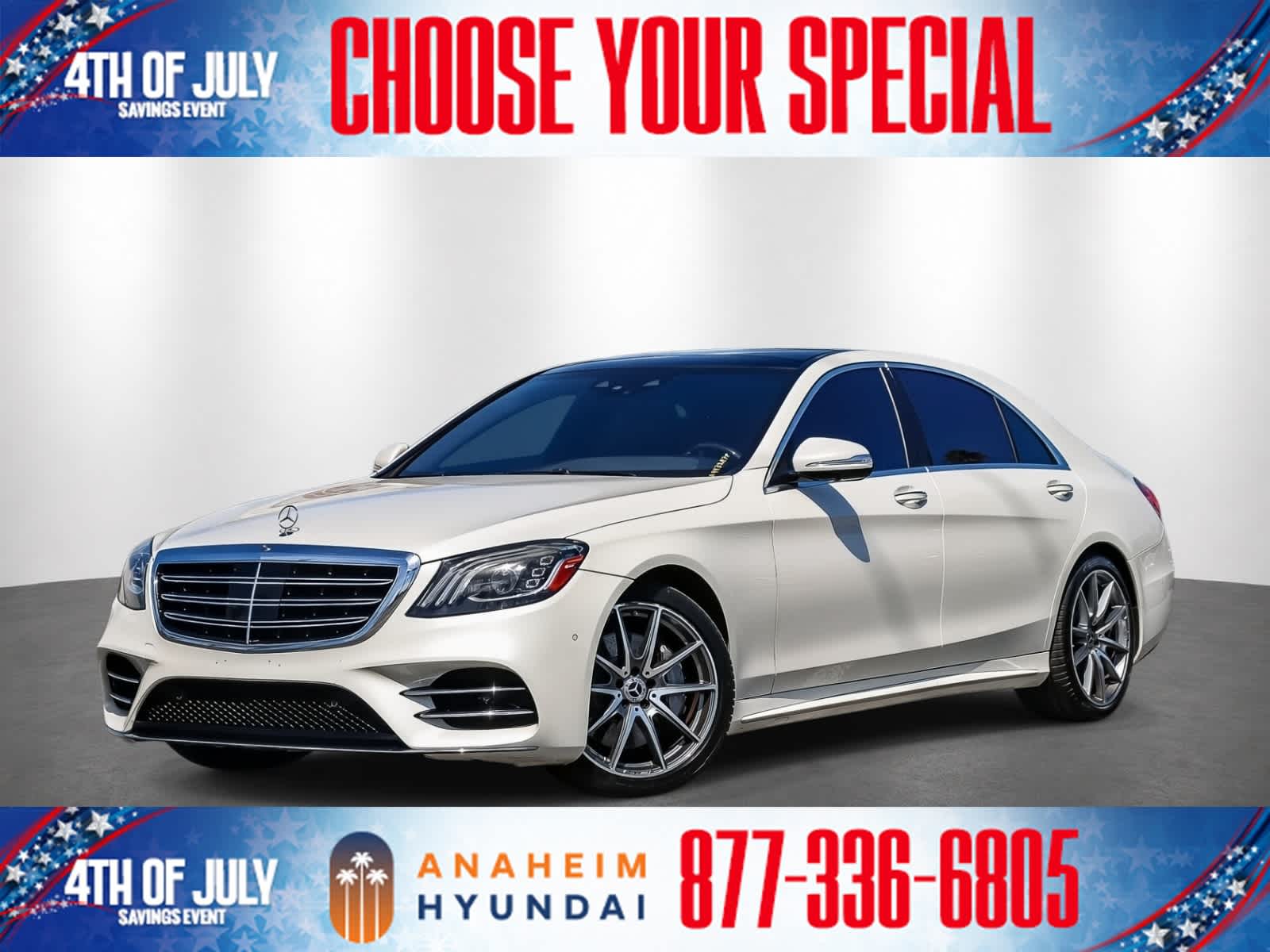 designo Diamond White 2019 Mercedes-Benz S-Class Sedan Rear-Wheel Drive 9-Speed Automatic