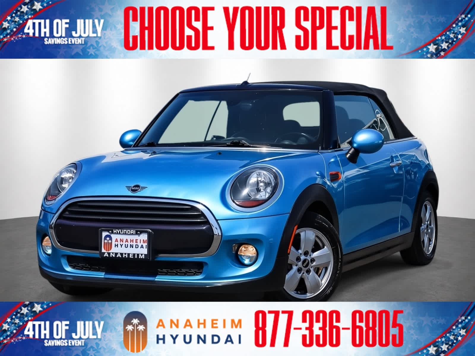 Electric Blue Metallic 2019 MINI Cooper Convertible Front-Wheel Drive 6-Speed Automatic