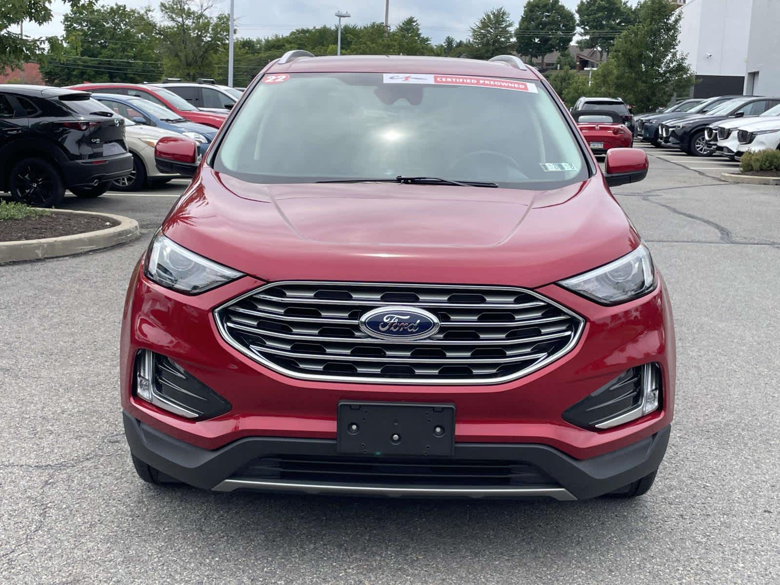 2022 Ford Edge SEL Rapid Red Metallic Tinted Clearcoat at Altoona Honda