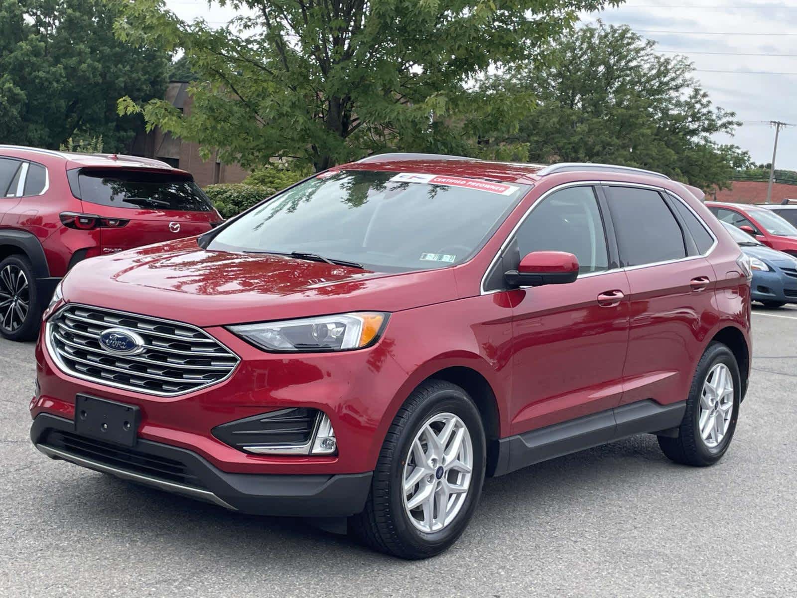 2022 Ford Edge SEL Rapid Red Metallic Tinted Clearcoat at Altoona Honda