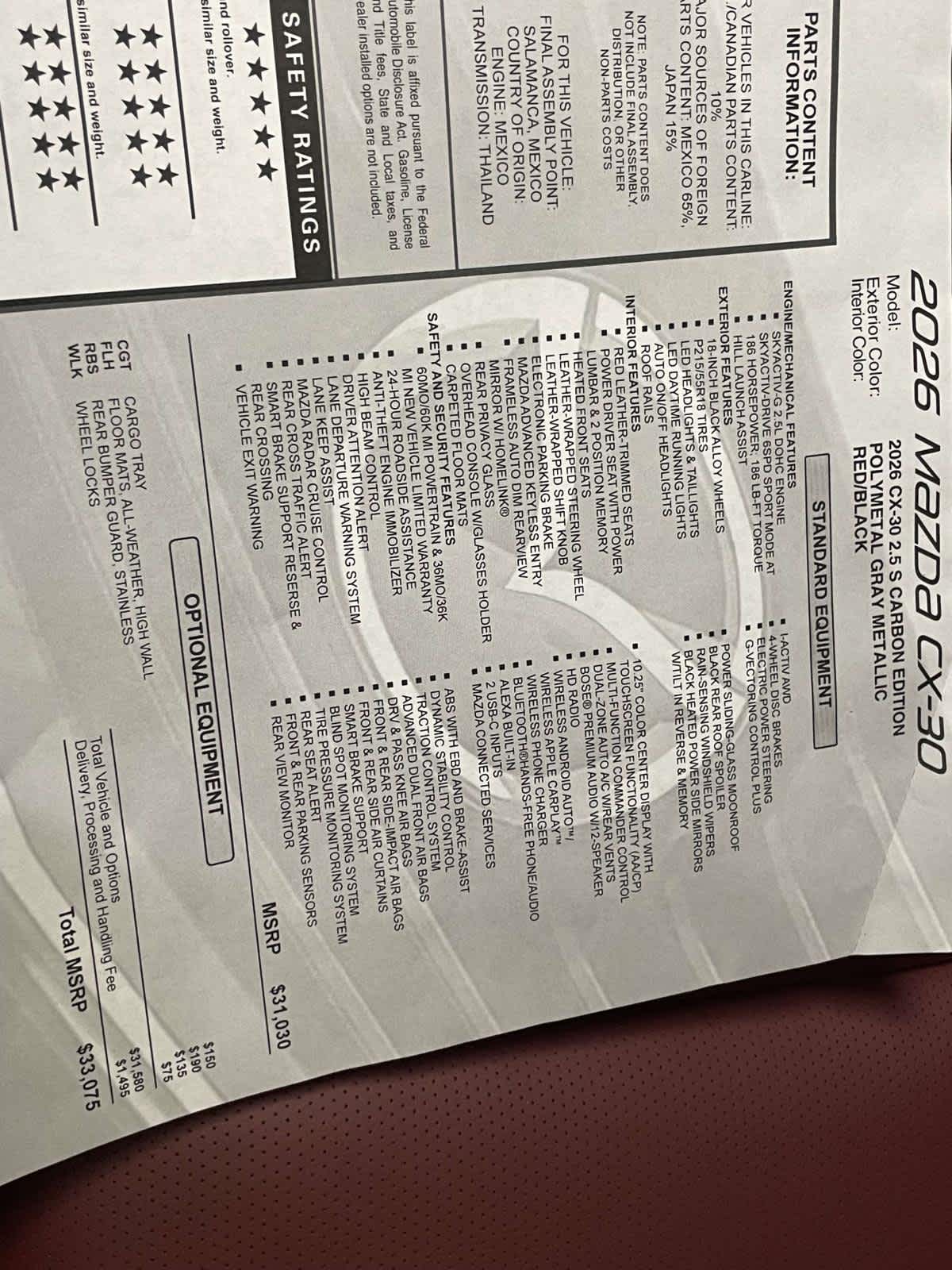 2026 Mazda CX-30 2.5 S Carbon Edition Polymetal Gray Metallic at Cochran Mazda