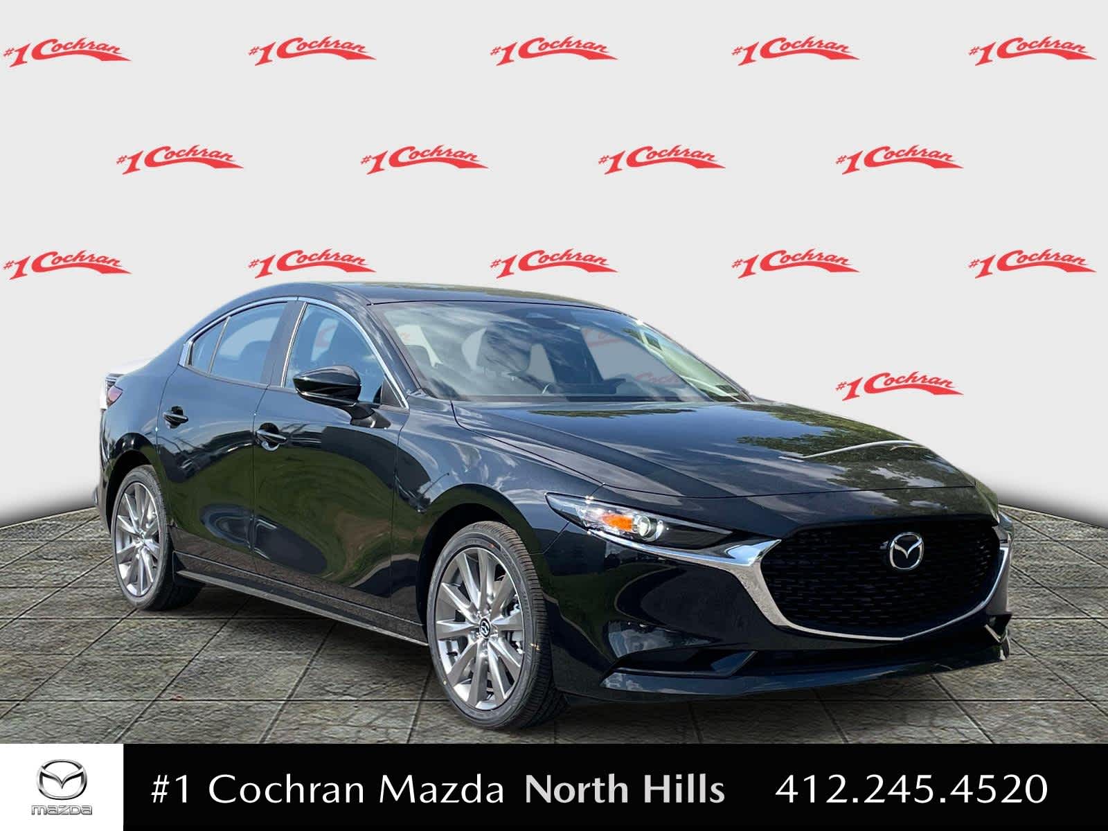 2026 Mazda Mazda3 Sedan 2.5 S Preferred Jet Black Mica at Cochran Mazda