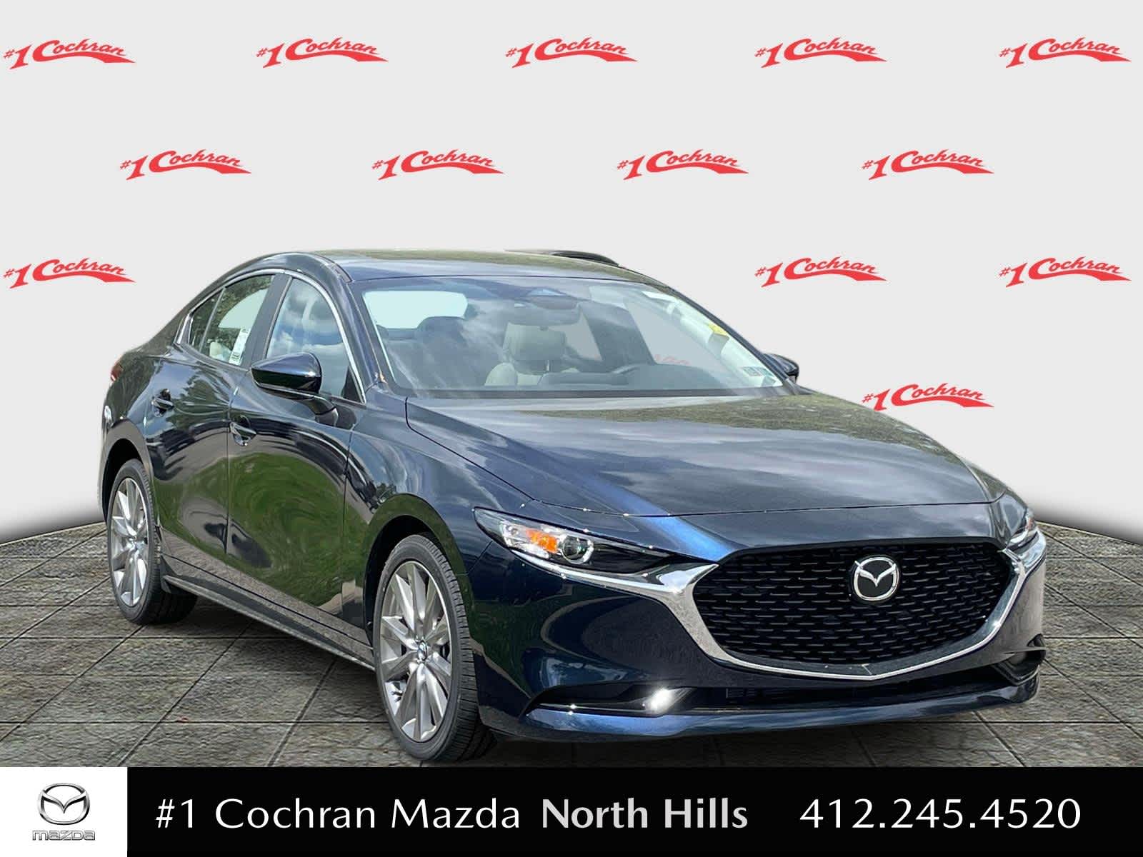 2026 Mazda Mazda3 Sedan 2.5 S Preferred Deep Crystal Blue Mica at Cochran Mazda