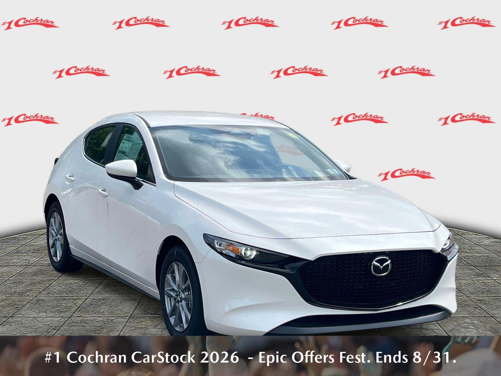 2026 Mazda Mazda3 Hatchback 2.5 S Snowflake White Pearl Mica at Cochran Mazda