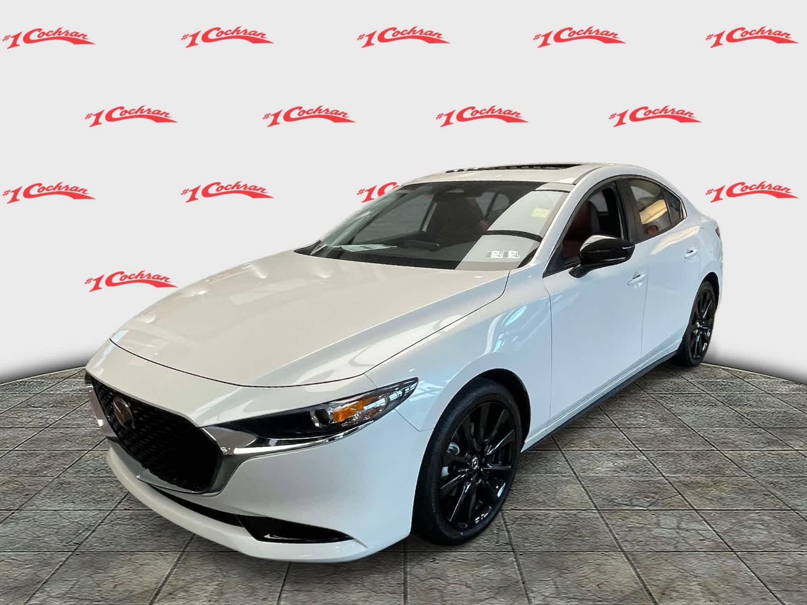 2026 Mazda Mazda3 Sedan 2.5 S Carbon Edition Snowflake White Pearl Mica at Cochran Mazda