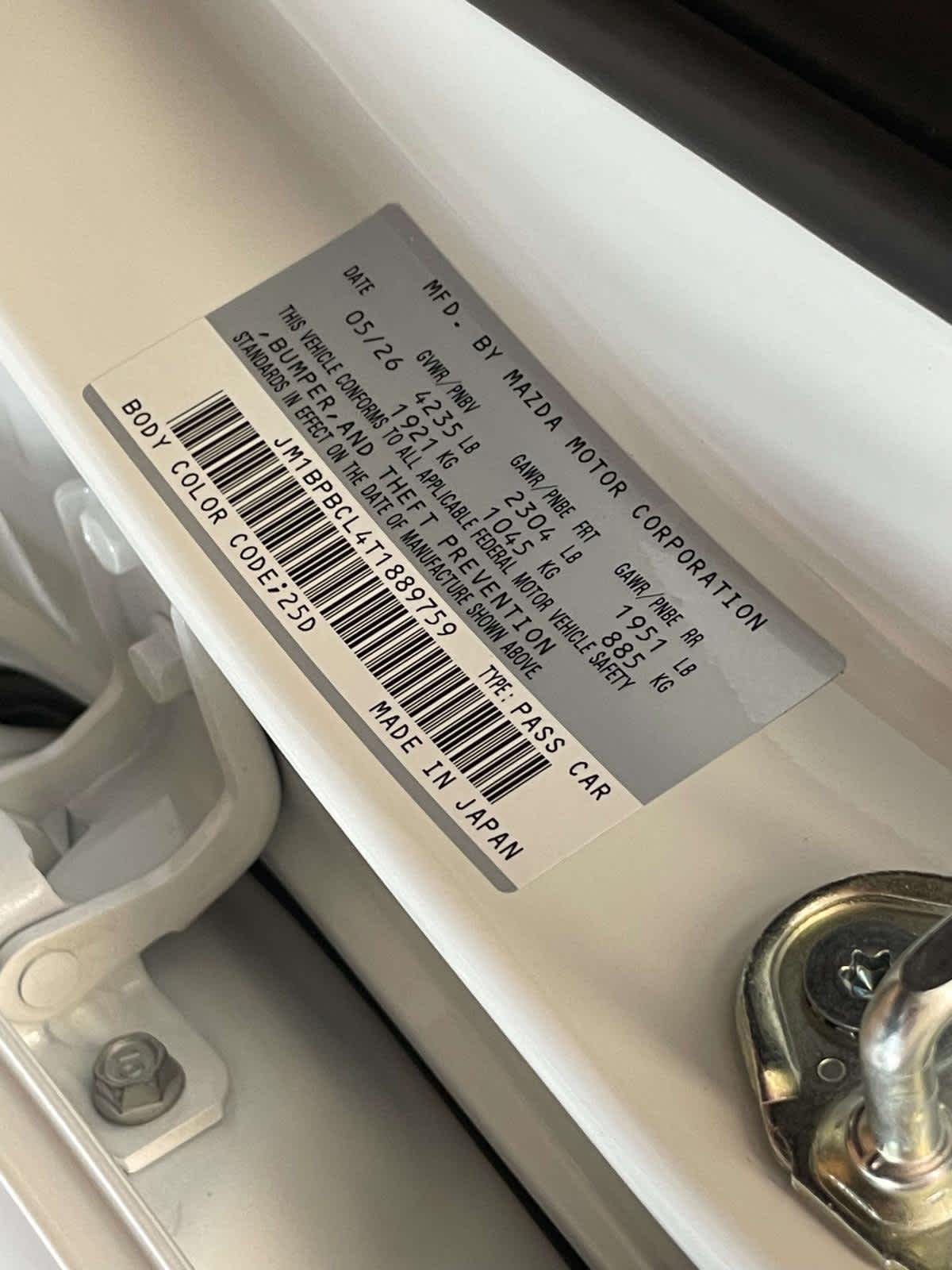2026 Mazda Mazda3 Sedan 2.5 S Carbon Edition Snowflake White Pearl Mica at Cochran Mazda