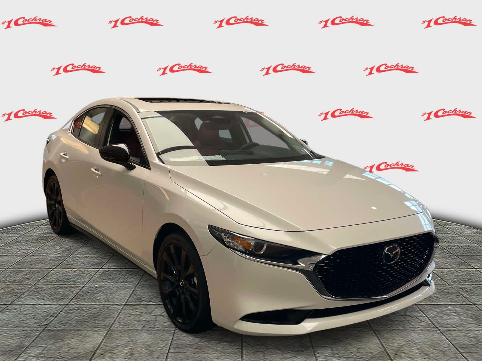 2026 Mazda Mazda3 Sedan 2.5 S Carbon Edition Snowflake White Pearl Mica at Cochran Mazda