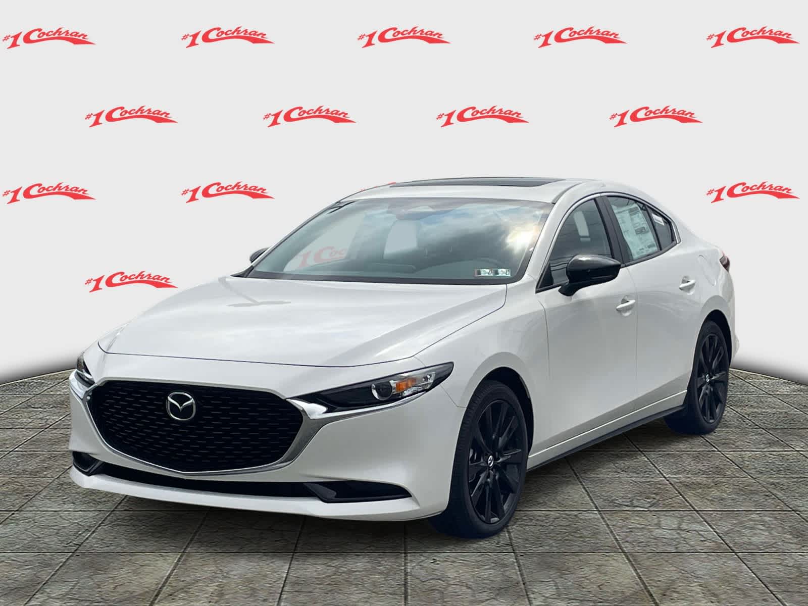 2026 Mazda Mazda3 Sedan 2.5 S Carbon Edition Snowflake White Pearl Mica at Cochran Mazda