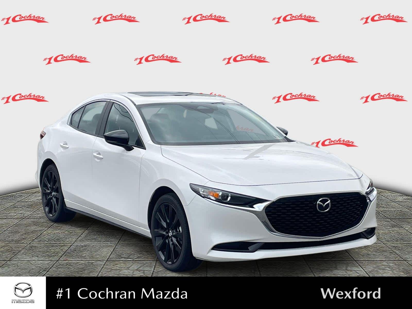 2026 Mazda Mazda3 Sedan 2.5 S Carbon Edition Snowflake White Pearl Mica at Cochran Mazda