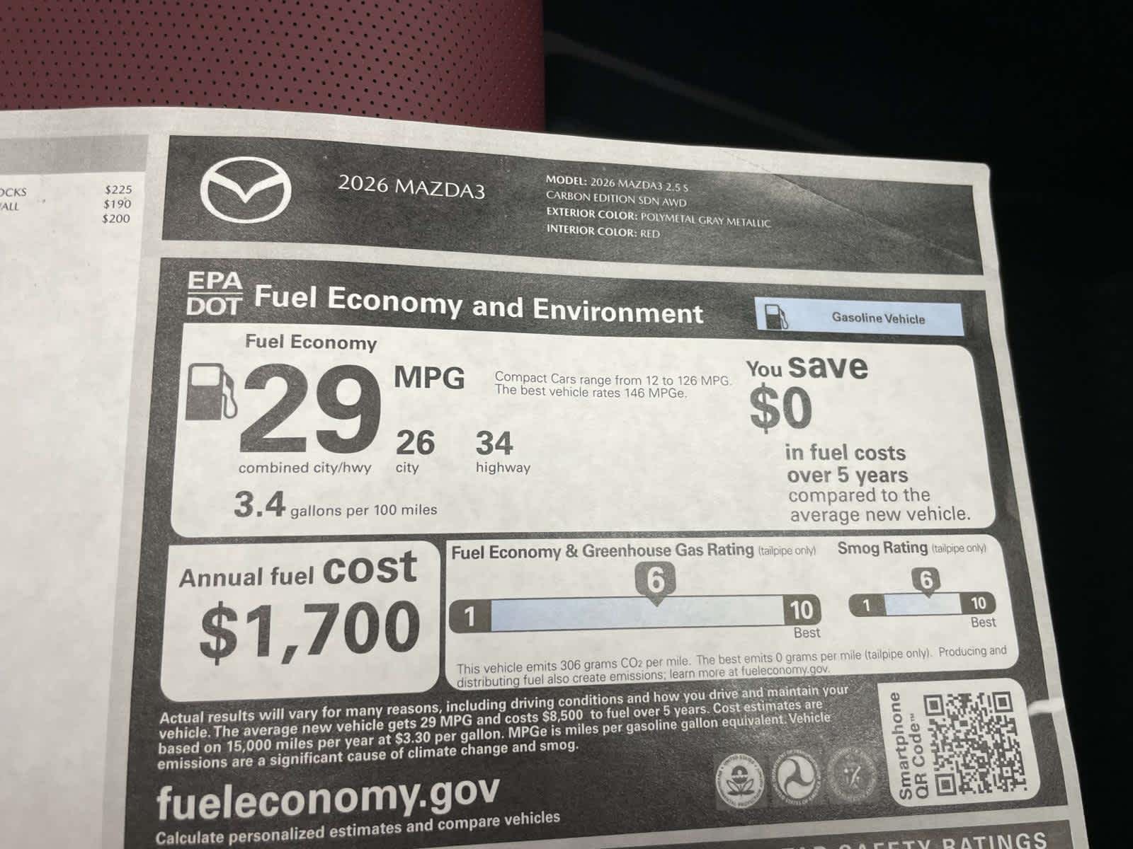 2026 Mazda Mazda3 Sedan 2.5 S Carbon Edition Polymetal Gray Metallic at Cochran Mazda