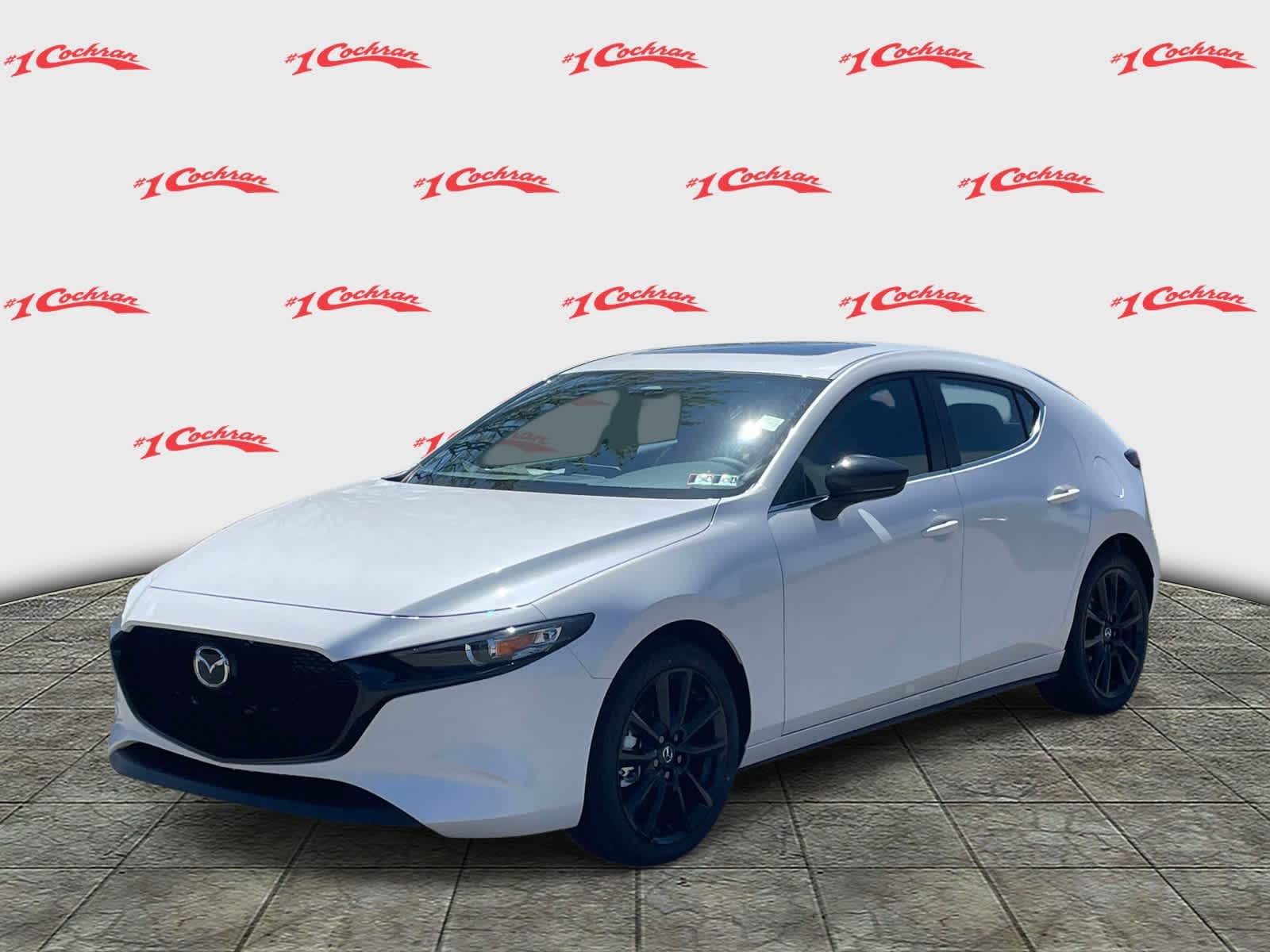 2026 Mazda Mazda3 Hatchback 2.5 S Carbon Edition Snowflake White Pearl Mica at Cochran Mazda