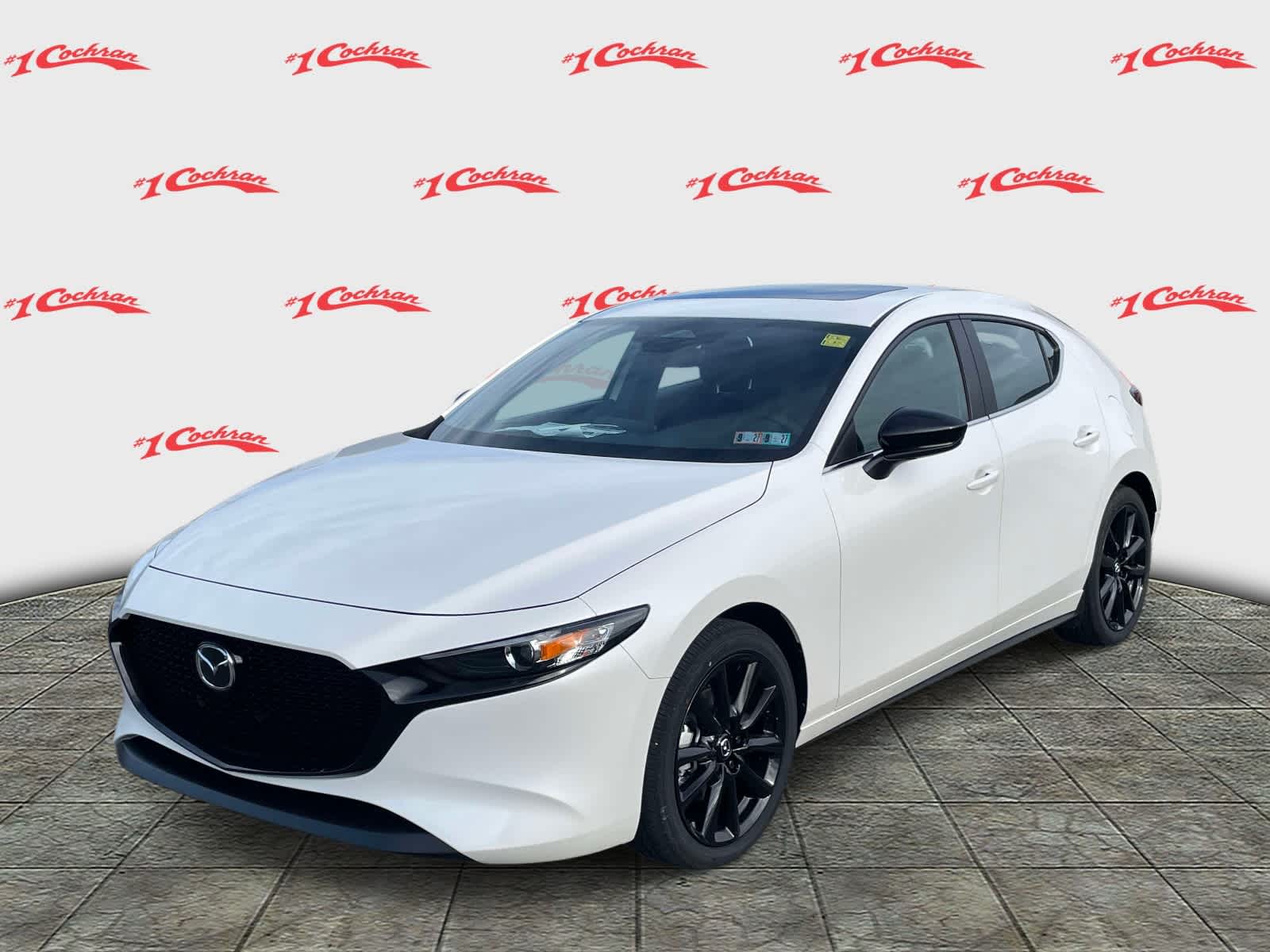 2026 Mazda Mazda3 Hatchback 2.5 S Carbon Edition Snowflake White Pearl Mica at Cochran Mazda