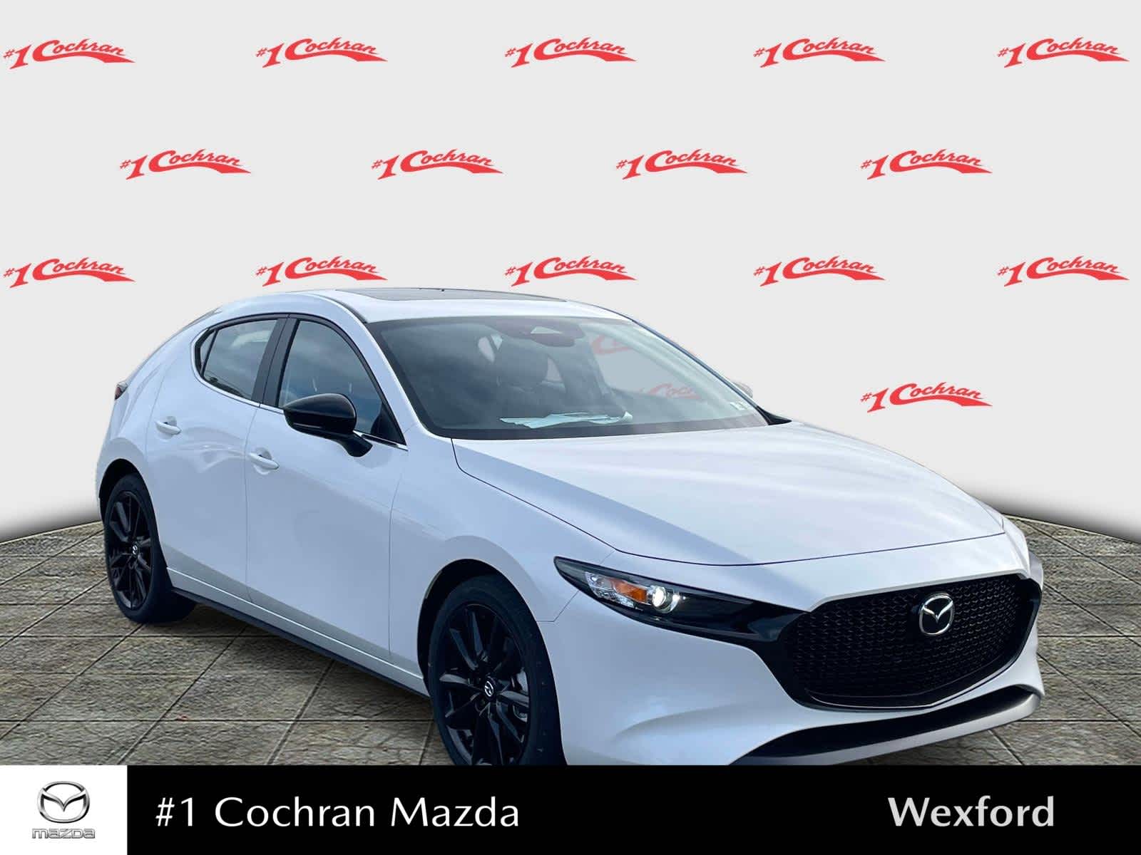 2026 Mazda Mazda3 Hatchback 2.5 S Carbon Edition Snowflake White Pearl Mica at Cochran Mazda