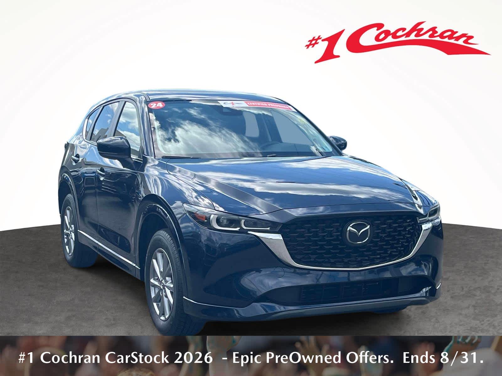 2024 Mazda CX-5 2.5 S Preferred Package Deep Crystal Blue Mica at Bud's Auto Sales