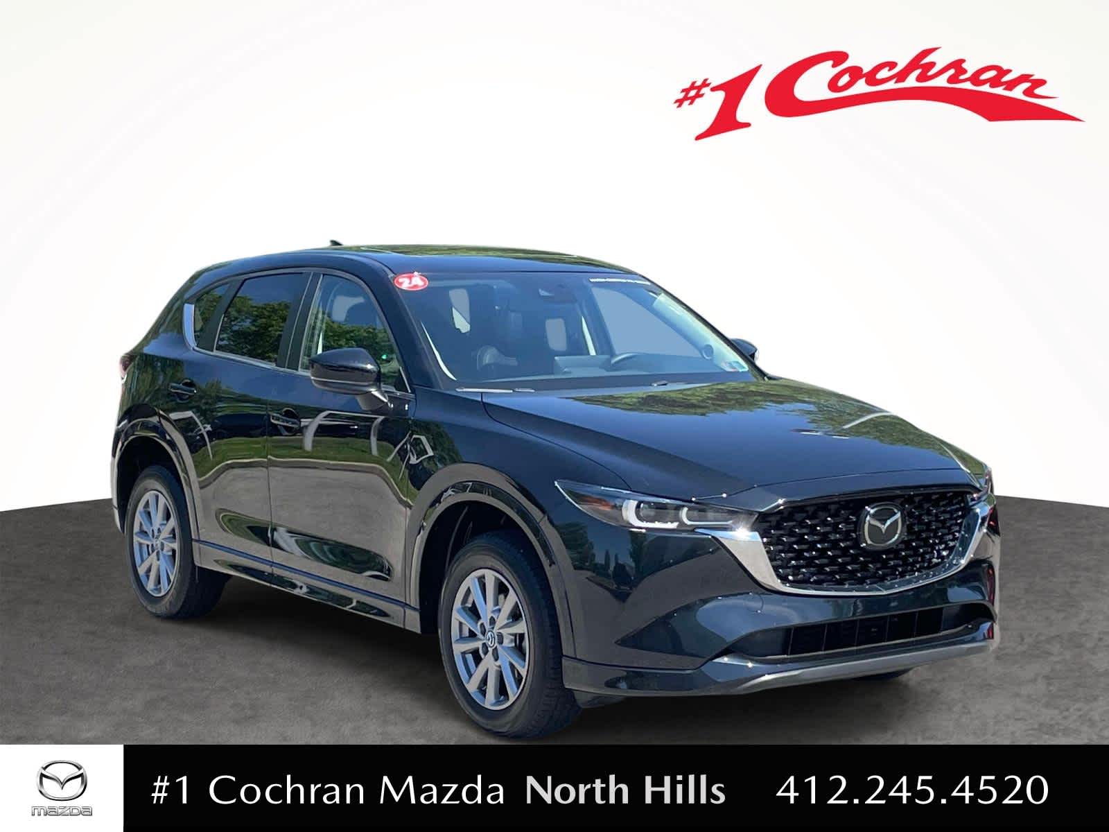 2024 Mazda CX-5 2.5 S Preferred Package Jet Black Mica at Cochran Mazda