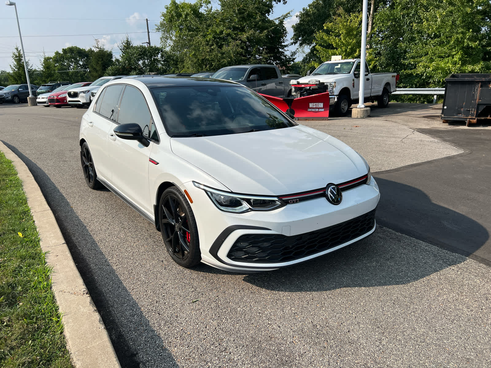 2024 Volkswagen Golf GTI 380 SE Opal White Pearl w/ Black Roof at Cochran Mazda