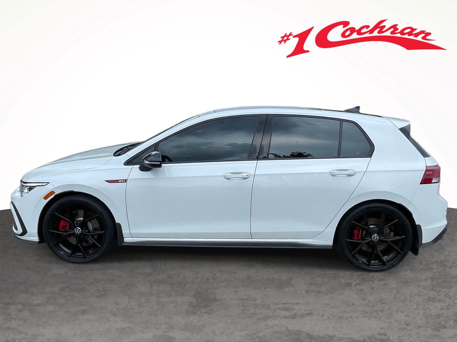 2024 Volkswagen Golf GTI 380 SE Opal White Pearl w/ Black Roof at Cochran Mazda