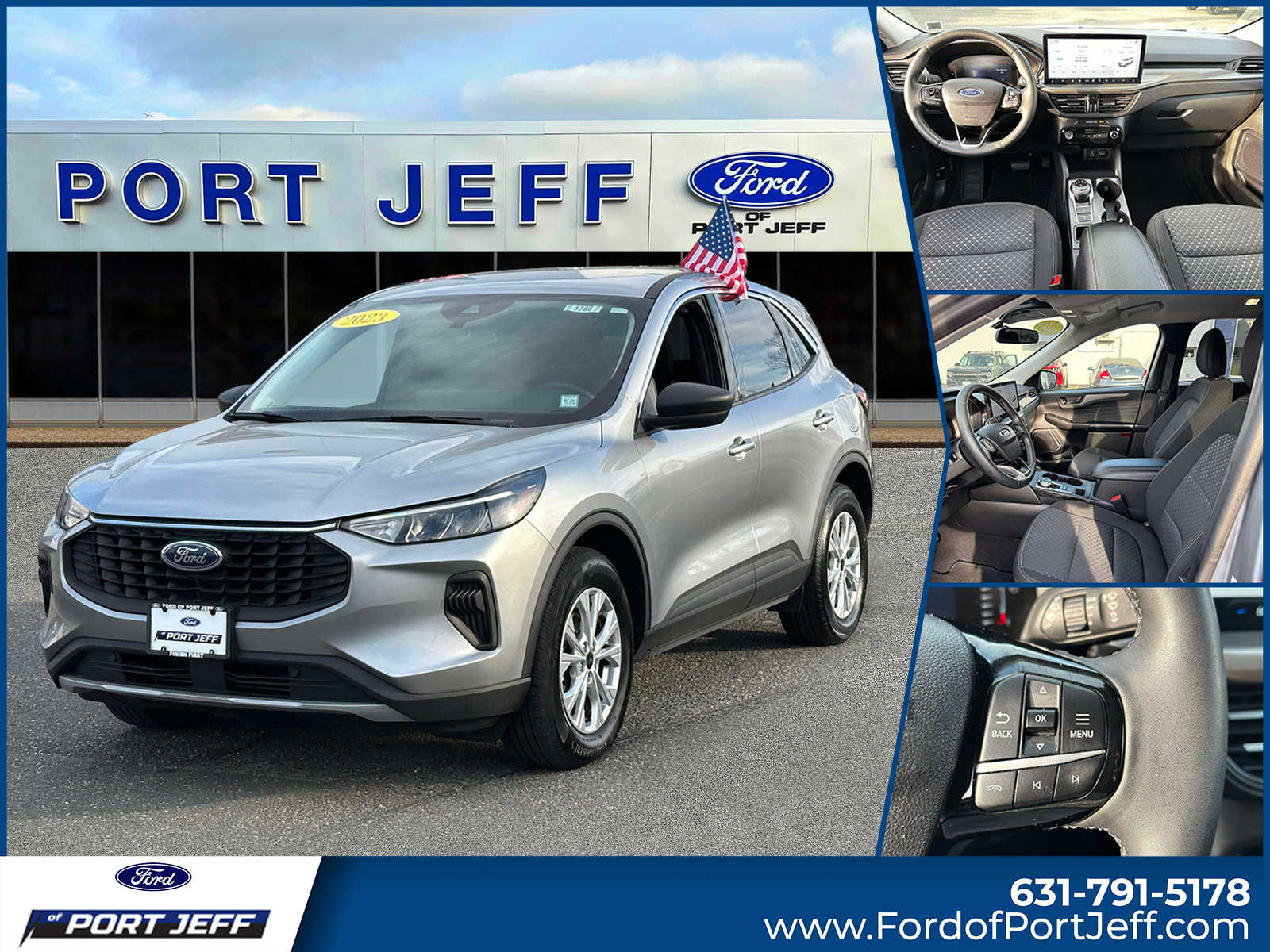 Iconic Silver Metallic 2023 Ford Escape Active AWD SUV / Crossover All-Wheel Drive Automatic