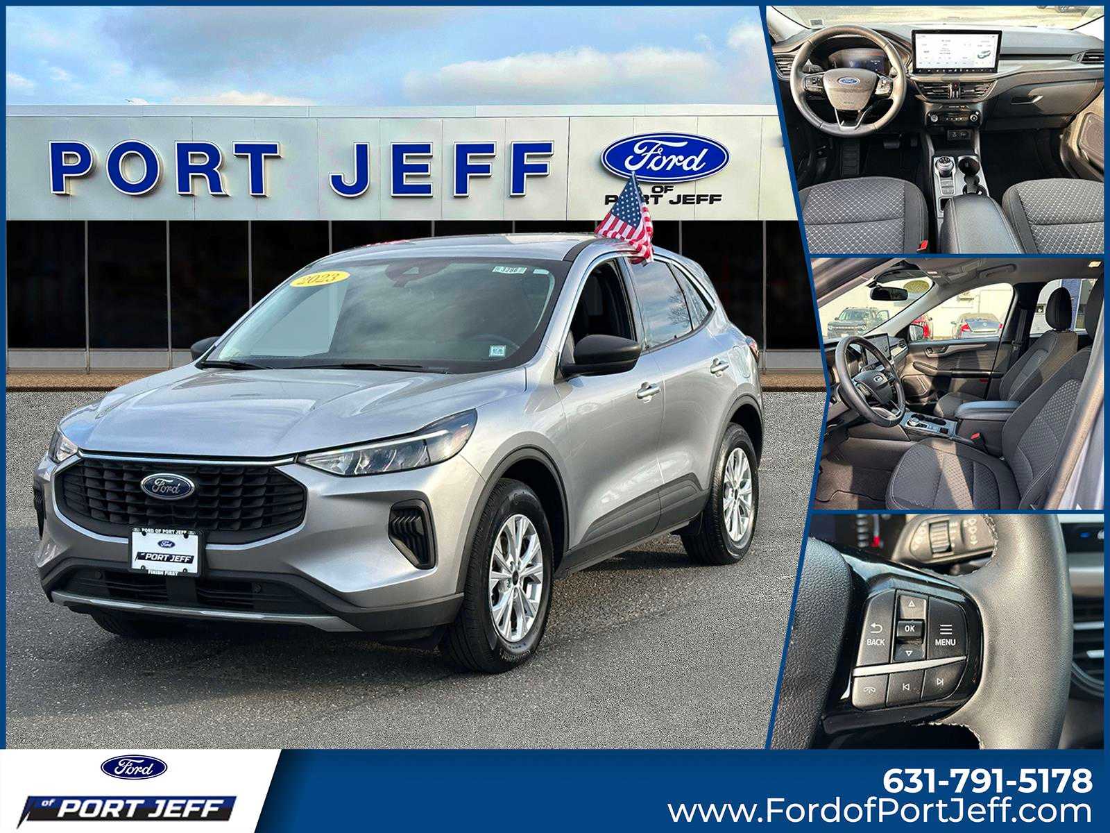 Iconic Silver Metallic 2023 Ford Escape Active AWD SUV / Crossover All-Wheel Drive Automatic