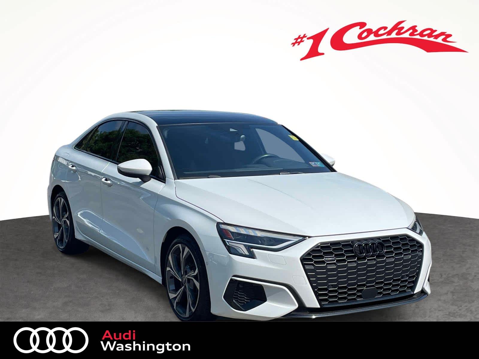Glacier White Metallic 2022 Audi A3 Sedan All-Wheel Drive 7-Speed Automatic
