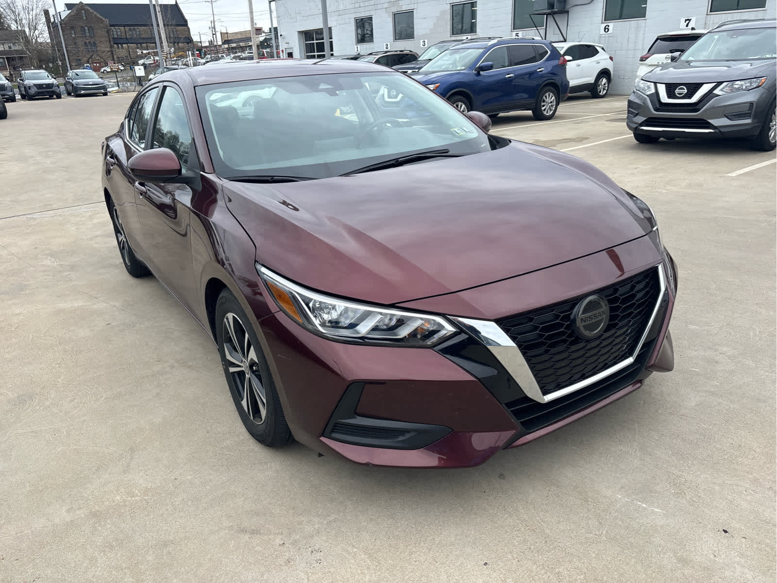 Rosewood Metallic 2023 Nissan Sentra SV FWD Sedan Front-Wheel Drive Continuously Variable Transmission