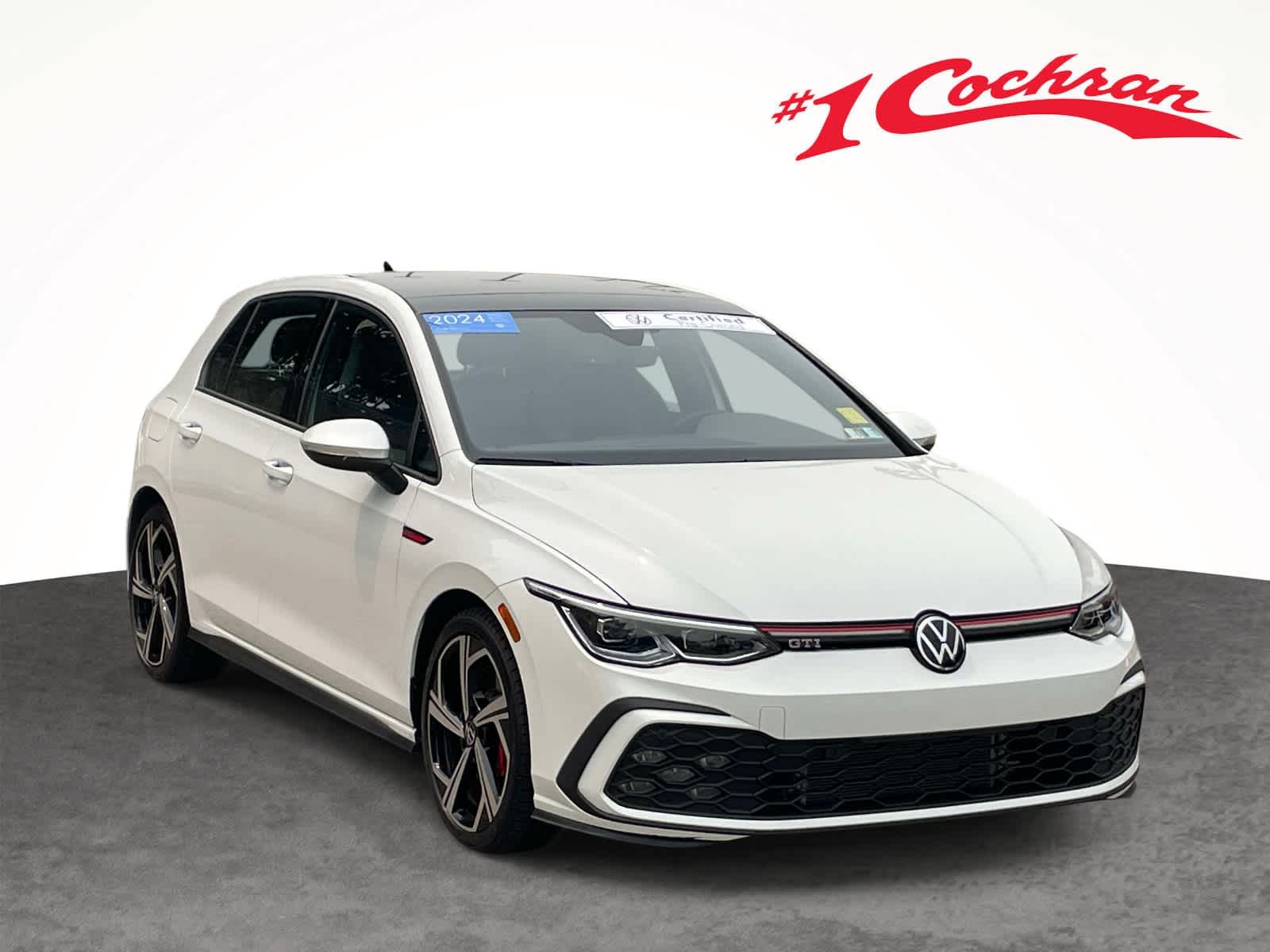 Opal White Pearl 2024 Volkswagen Golf GTI Hatchback Front-Wheel Drive 7-Speed Automatic