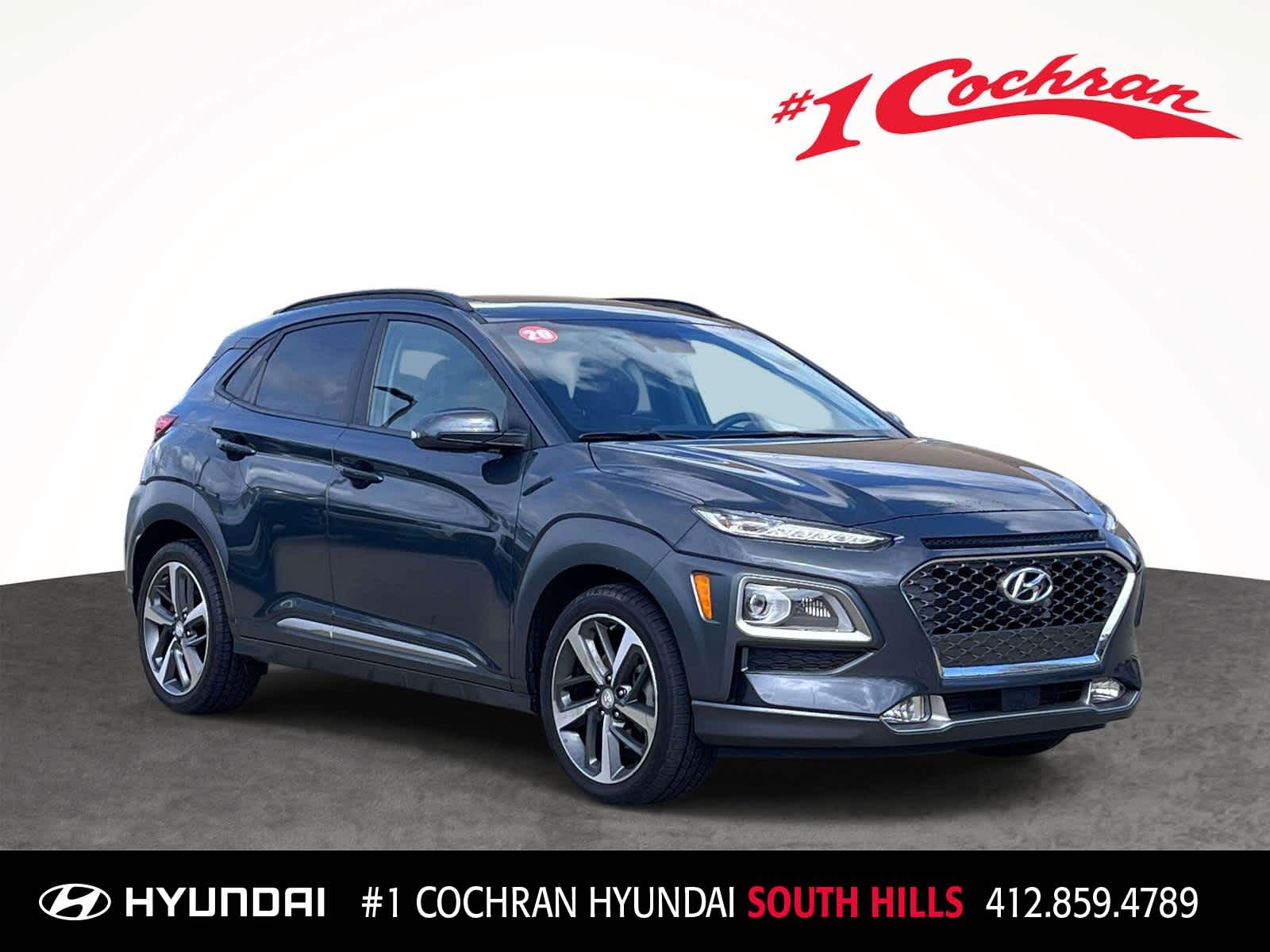 Thunder Gray 2020 Hyundai Kona Ultimate AWD SUV / Crossover All-Wheel Drive 7-Speed Automatic
