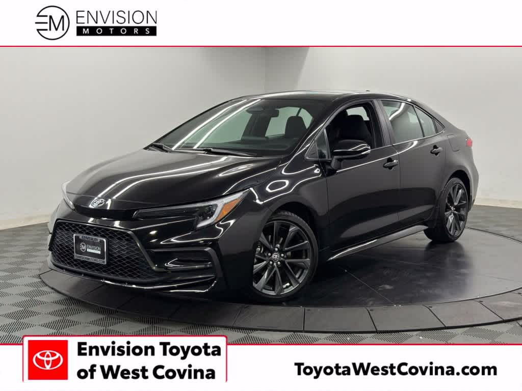 Midnight Black Metallic 2025 Toyota Corolla Sedan Front-Wheel Drive Continuously Variable Transmission