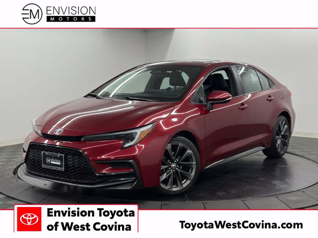 Red (Ruby Flare Pearl) 2023 Toyota Corolla Sedan Front-Wheel Drive Continuously Variable Transmission