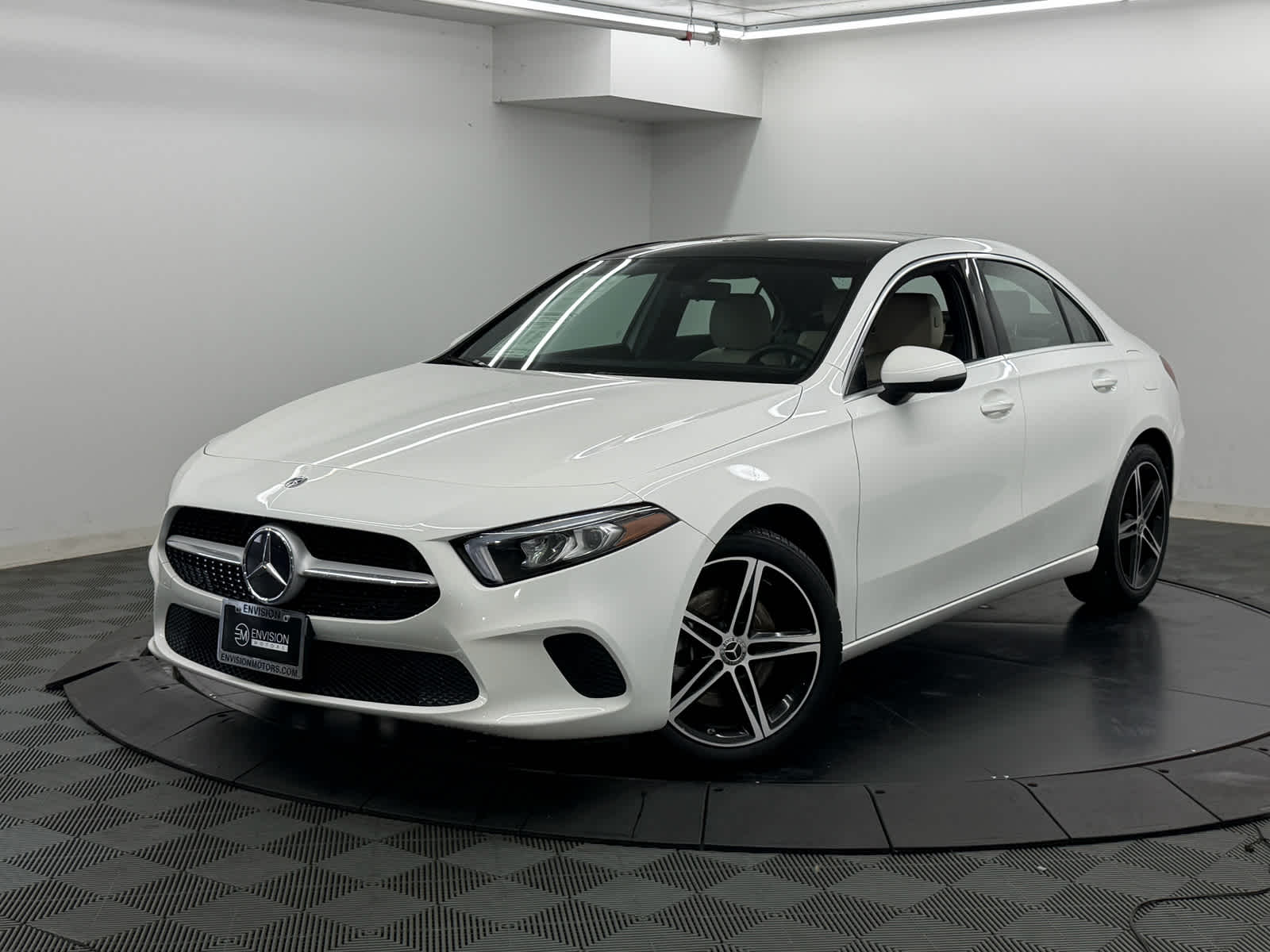 Polar White 2019 Mercedes-Benz A-Class Sedan Front-Wheel Drive 7-Speed Automatic