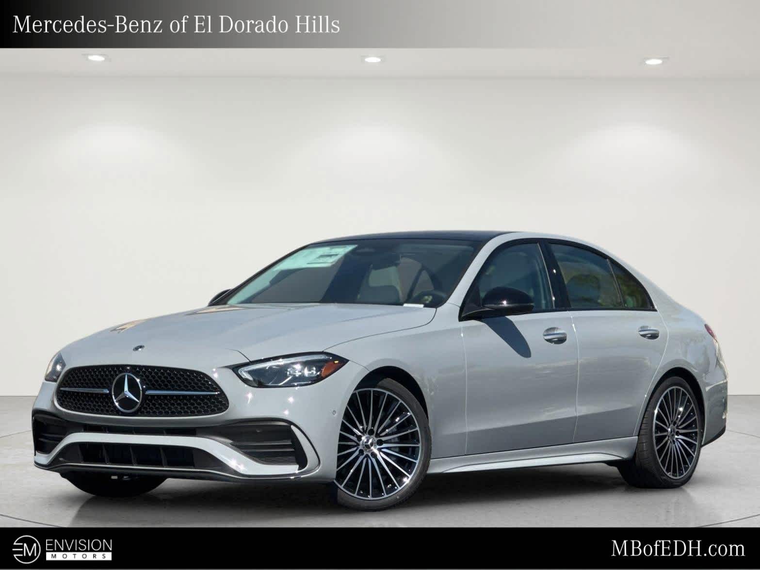 Gray (MANUFAKTUR Alpine Grey) 2026 Mercedes-Benz C-Class Sedan Rear-Wheel Drive 9-Speed Automatic